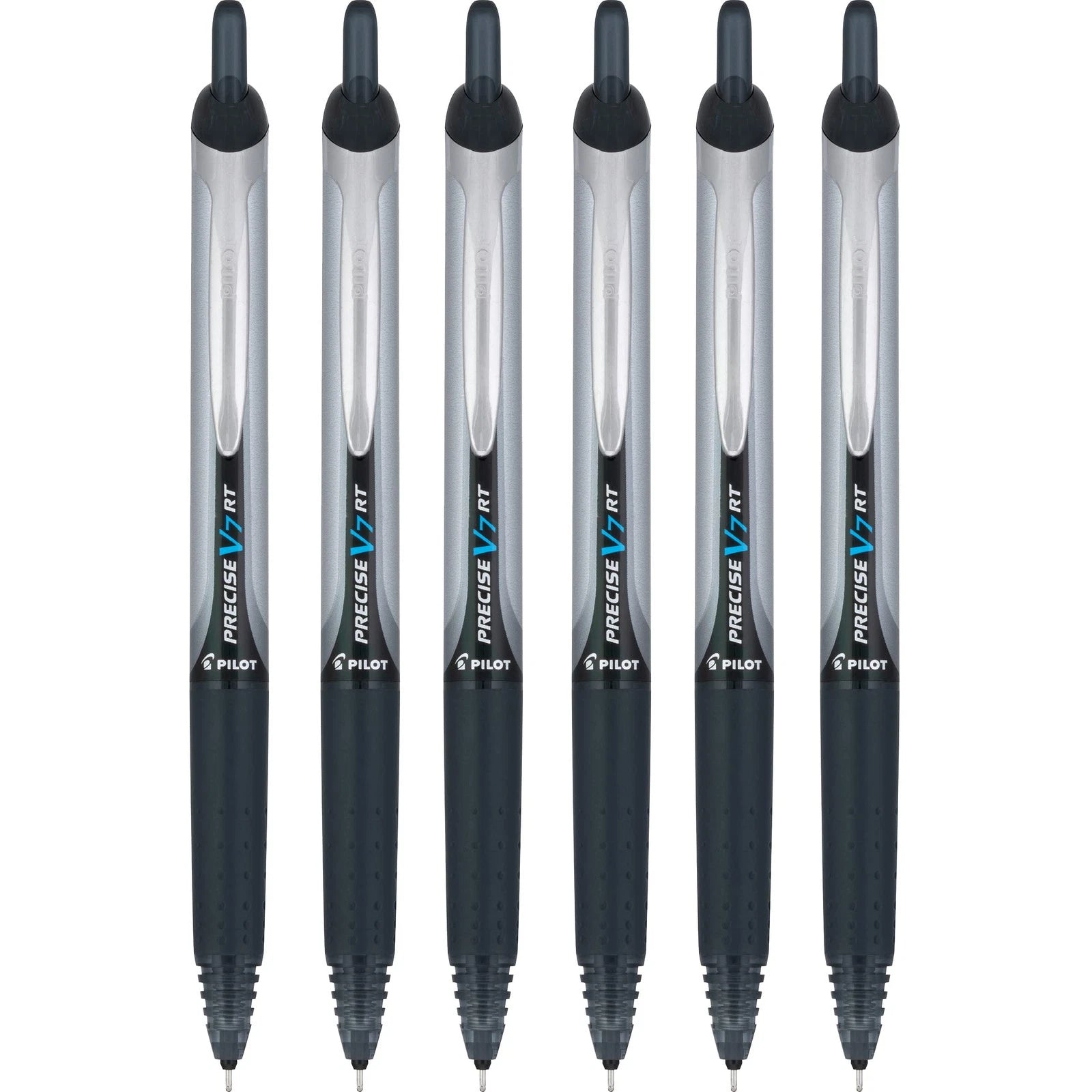 Fyna -Pilot Precise V7 Rt Retractable Rolling Ball Pens, Fine Point, Black Ink, 6 Pack