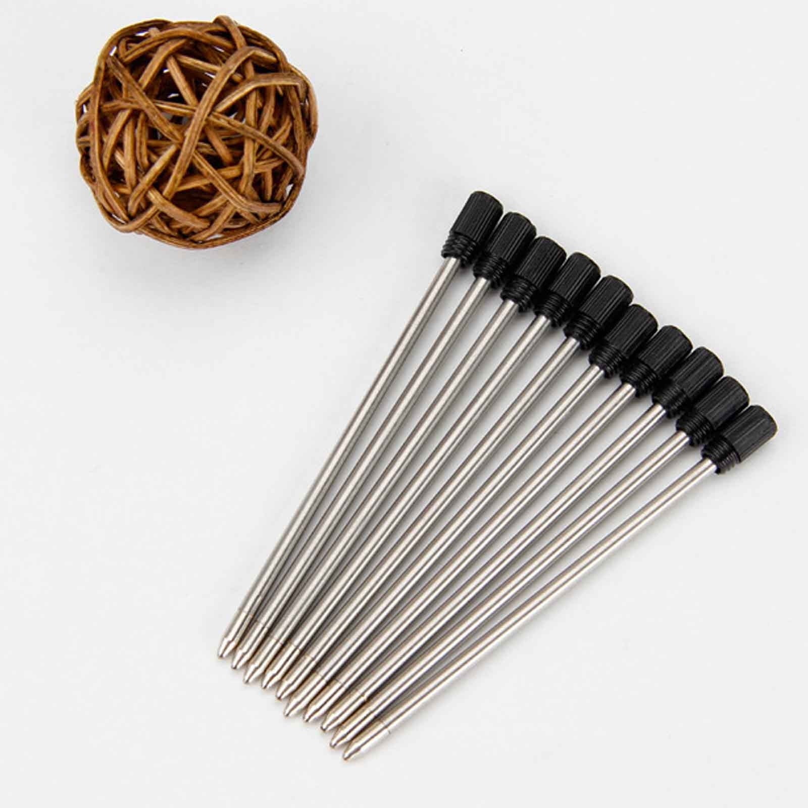 GERsome 10 Pieces Replaceable Ballpoint Pen Refills Metal Pen Ink Refills Smooth Writing 2.75 Inch