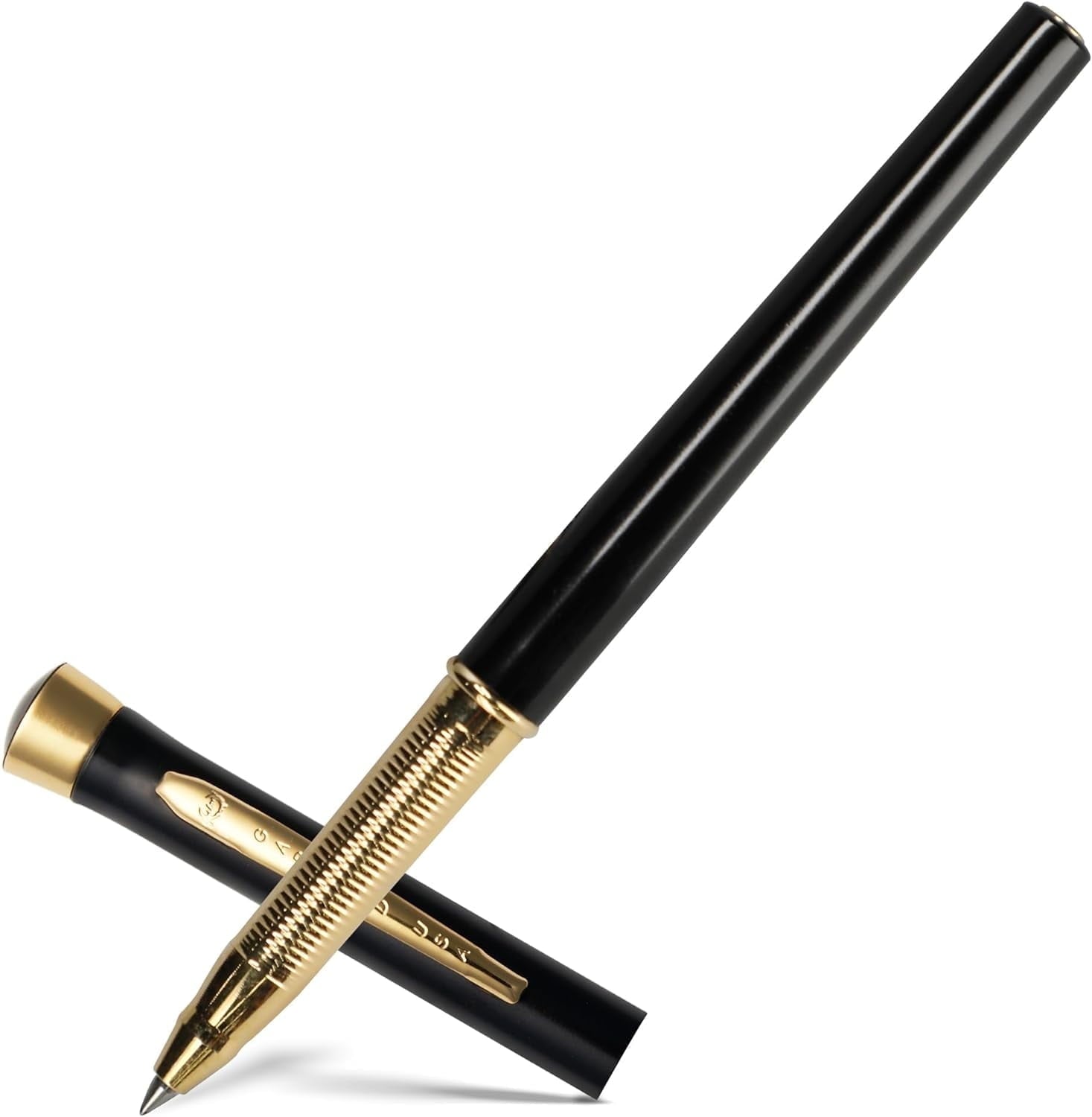 Garland Luxury Metal Twist Pen, Black with Gold Finish, Made in USA, Gift Box, Refillable