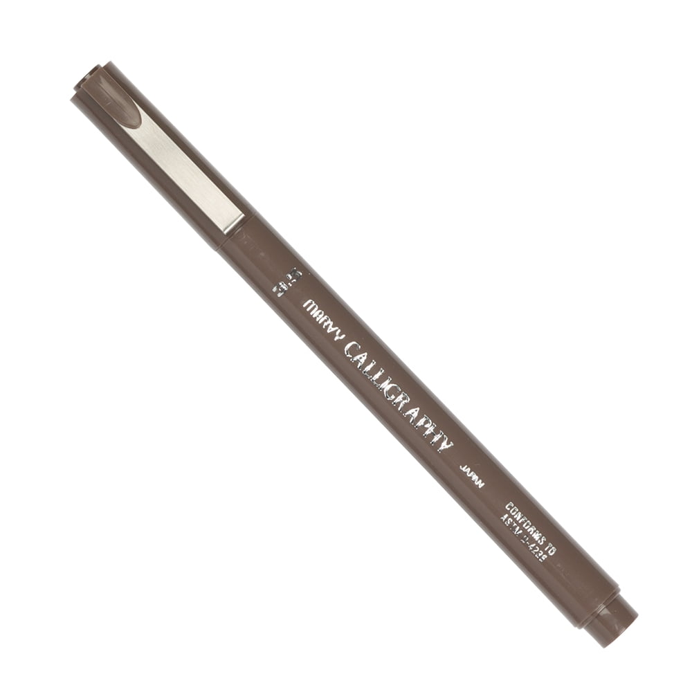 Marvy Uchida Calligraphy Pens, 3.5 mm, Brown, 2/Pack