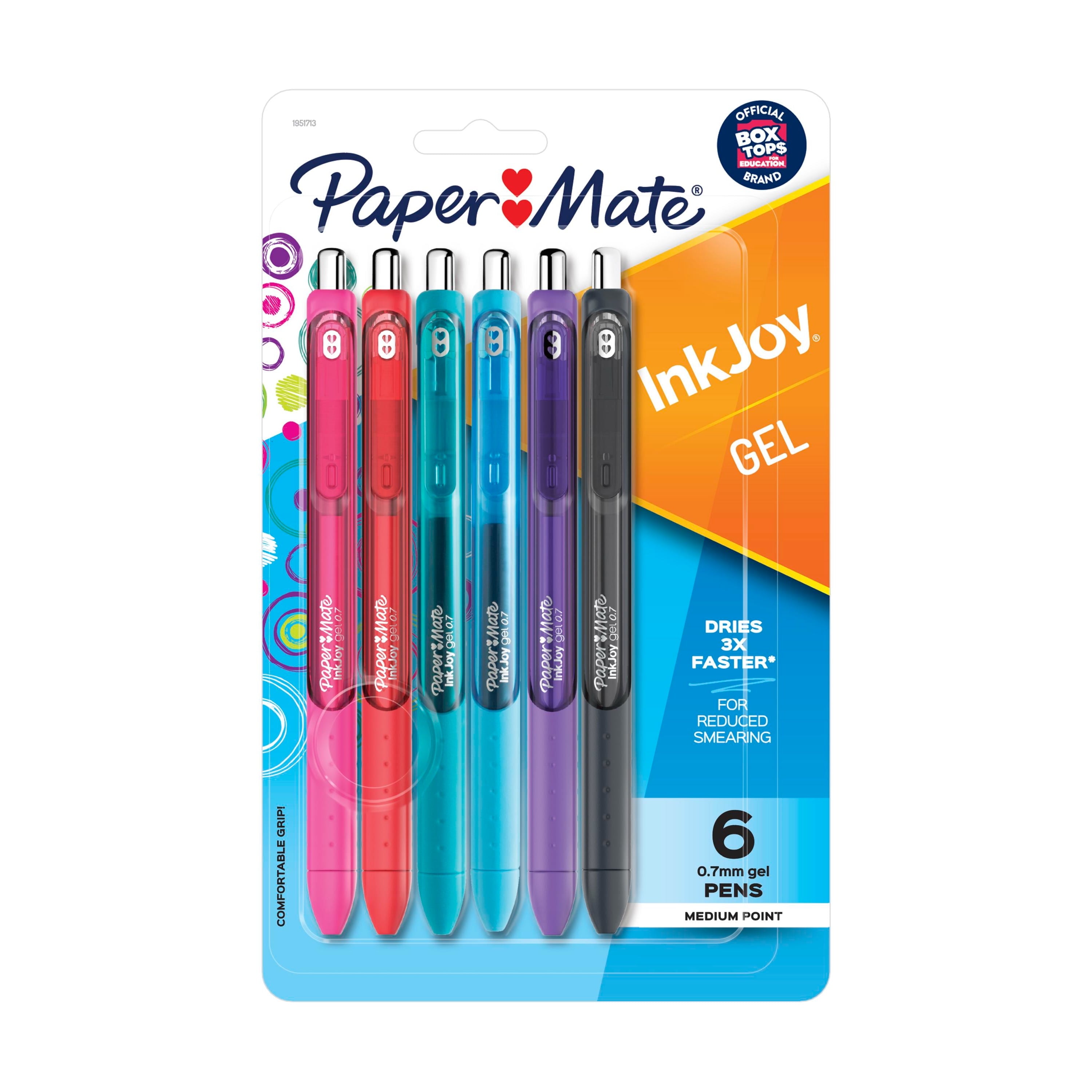 Paper Mate Inkjoy Gel Pens .7mm 6/Pkg-Assorted