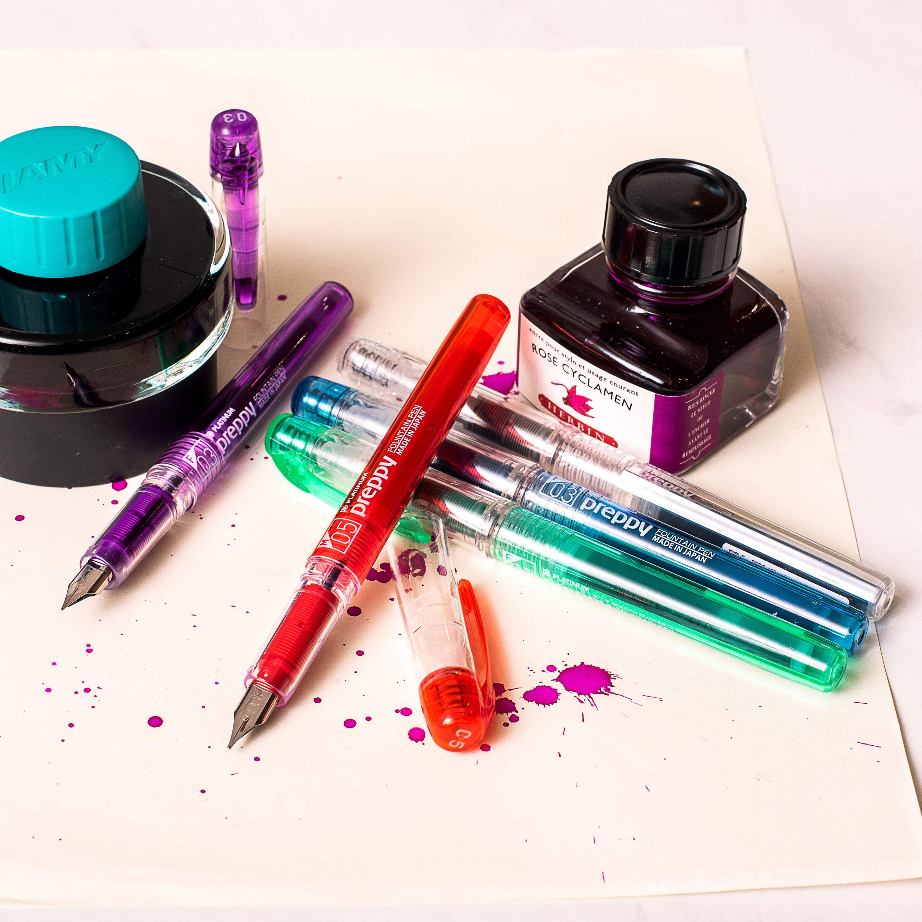 Platinum Preppy Red Fountain Pen - Medium