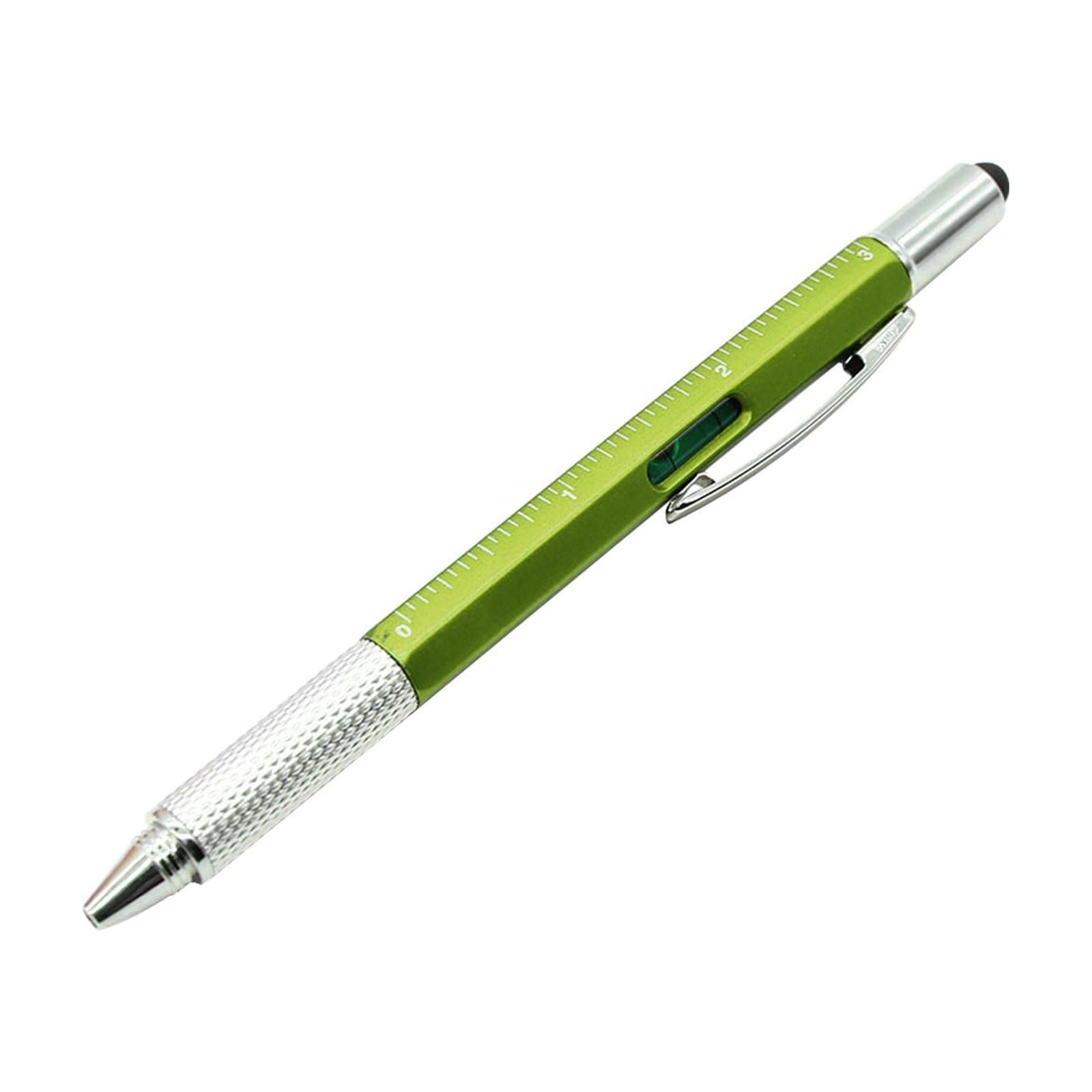QISIWOLE 6 In 1 Multifunction Pen With Screwdriver Tool, Caliper, Level Scale, Measuring Function, 14.8cm/5.8inch Home, Office & Stationery Ball Point Pen