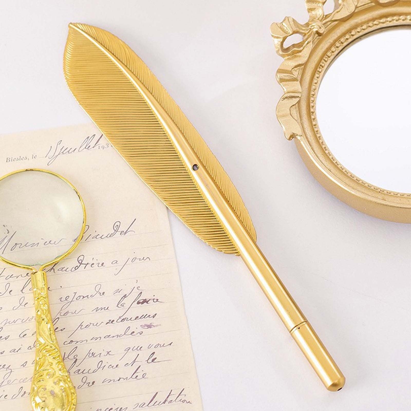 RXIRUCGD Pen, Ballpoint Pen Black 8 Pen Writing Pens, Black Pen Color Retro Feather Pen, Model Testing Pen Gift Black Pen Ballpoint Pen (1ml),Pink