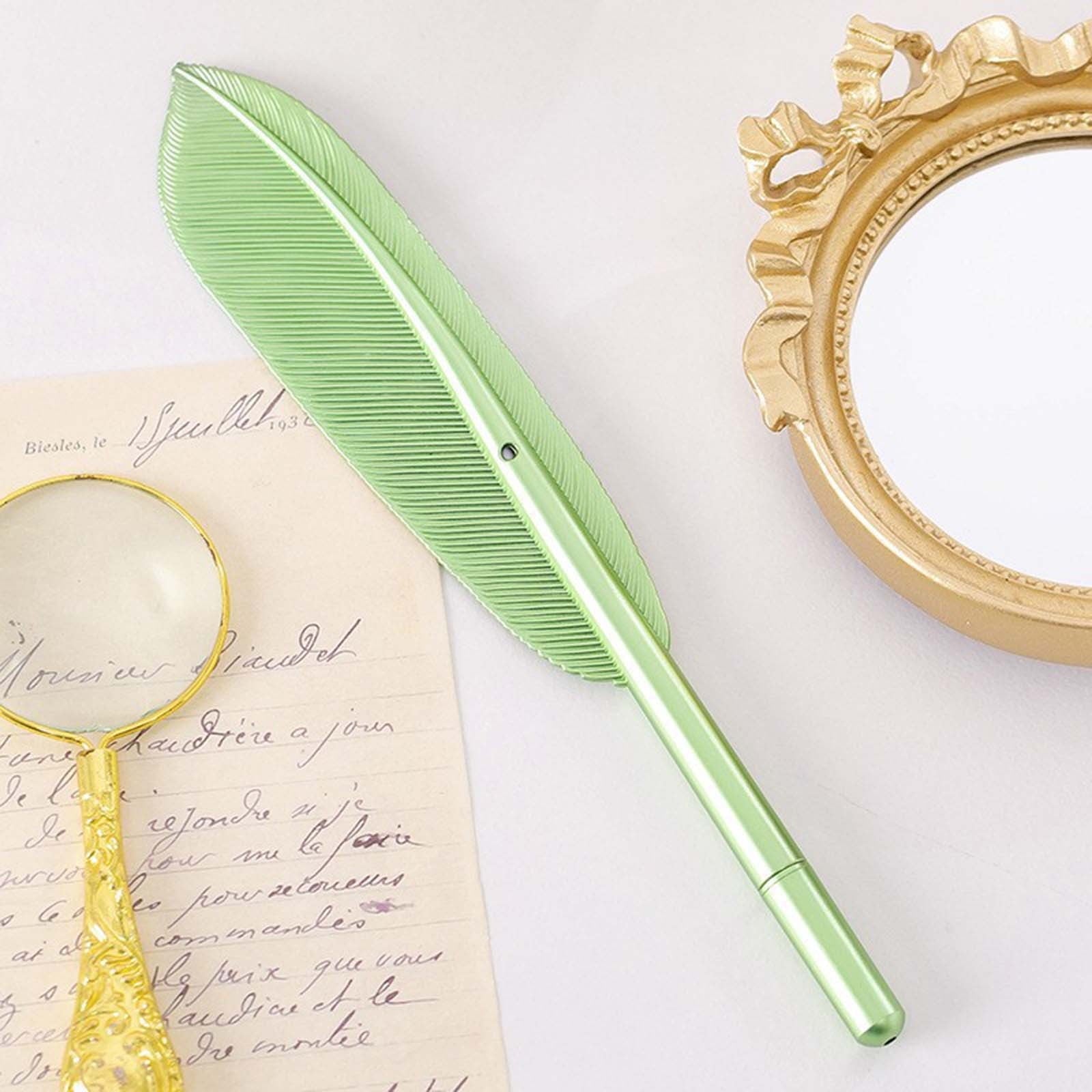 RXIRUCGD Pen, Ballpoint Pen Black 8 Pen Writing Pens, Black Pen Color Retro Feather Pen, Model Testing Pen Gift Black Pen Ballpoint Pen (1ml),Pink