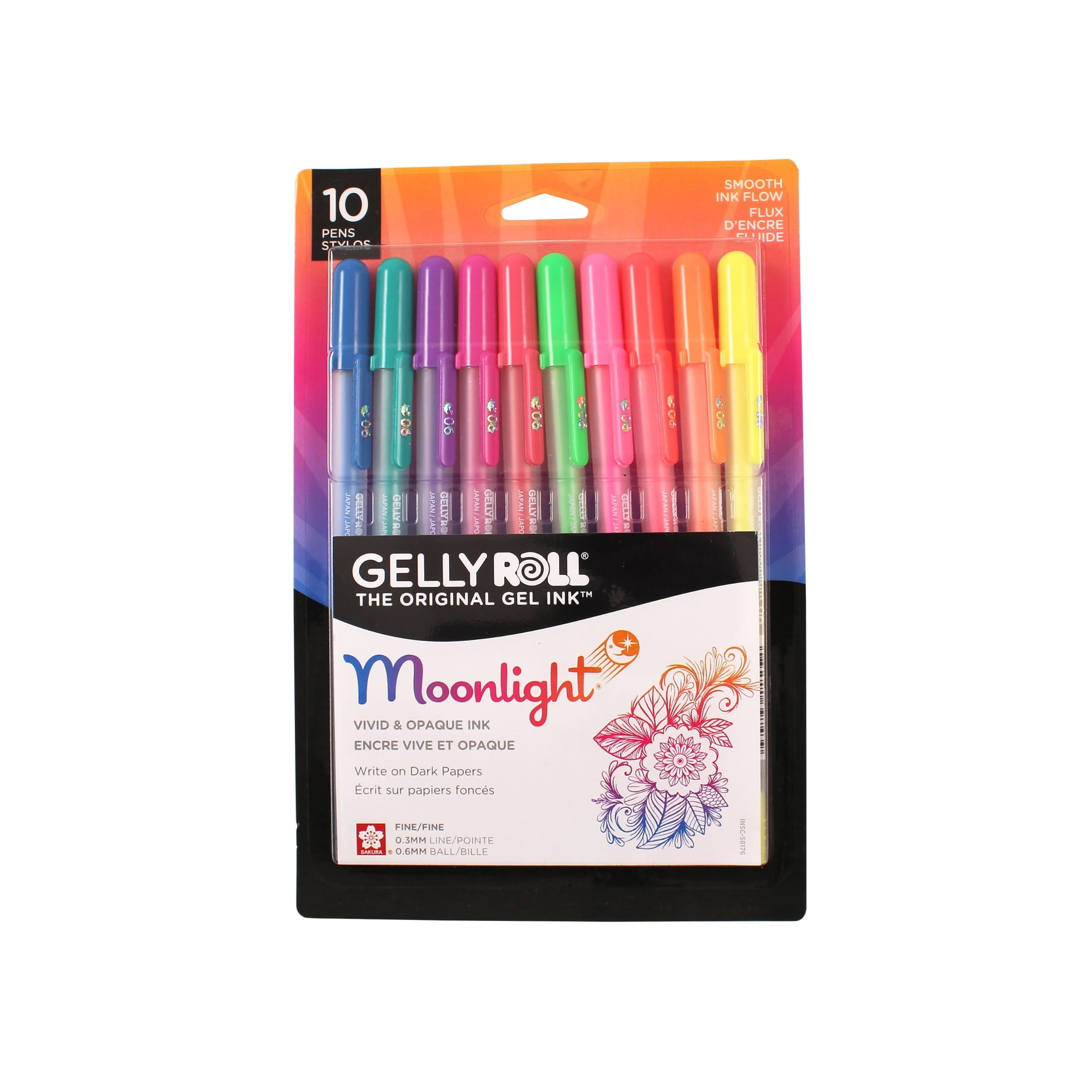 Sakura Gelly Roll Moonlight Pen Set, Fine, 10-Colors