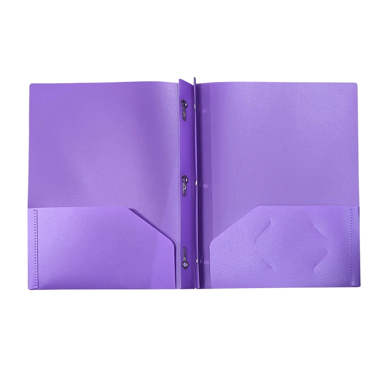 Plastic Pocket File Folders No Prongs, Poly Folders with Prongs for School Office, Letter Size Colored 2 Pocket Folders No Prong Folders, Heavy Duty Plastic Folders with Pockets and No Brads(Black)