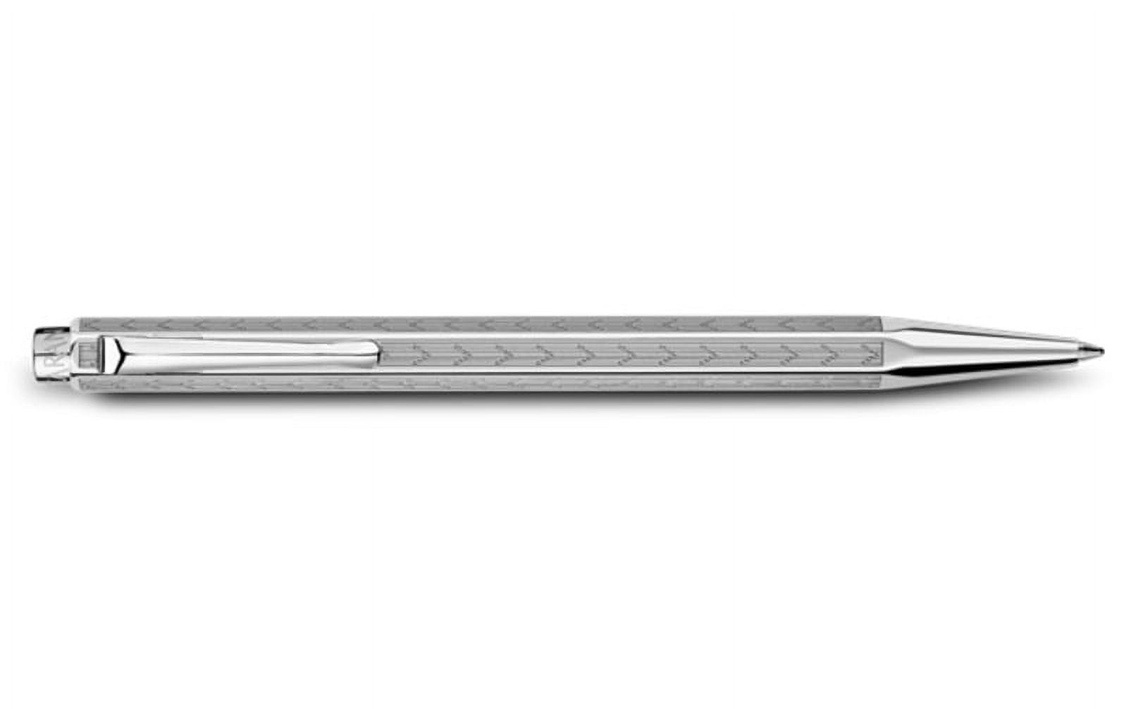 Caran d'Ache Ecridor Collection "Chevron" Ballpoint Pen, Palladium Coated, 1-Count