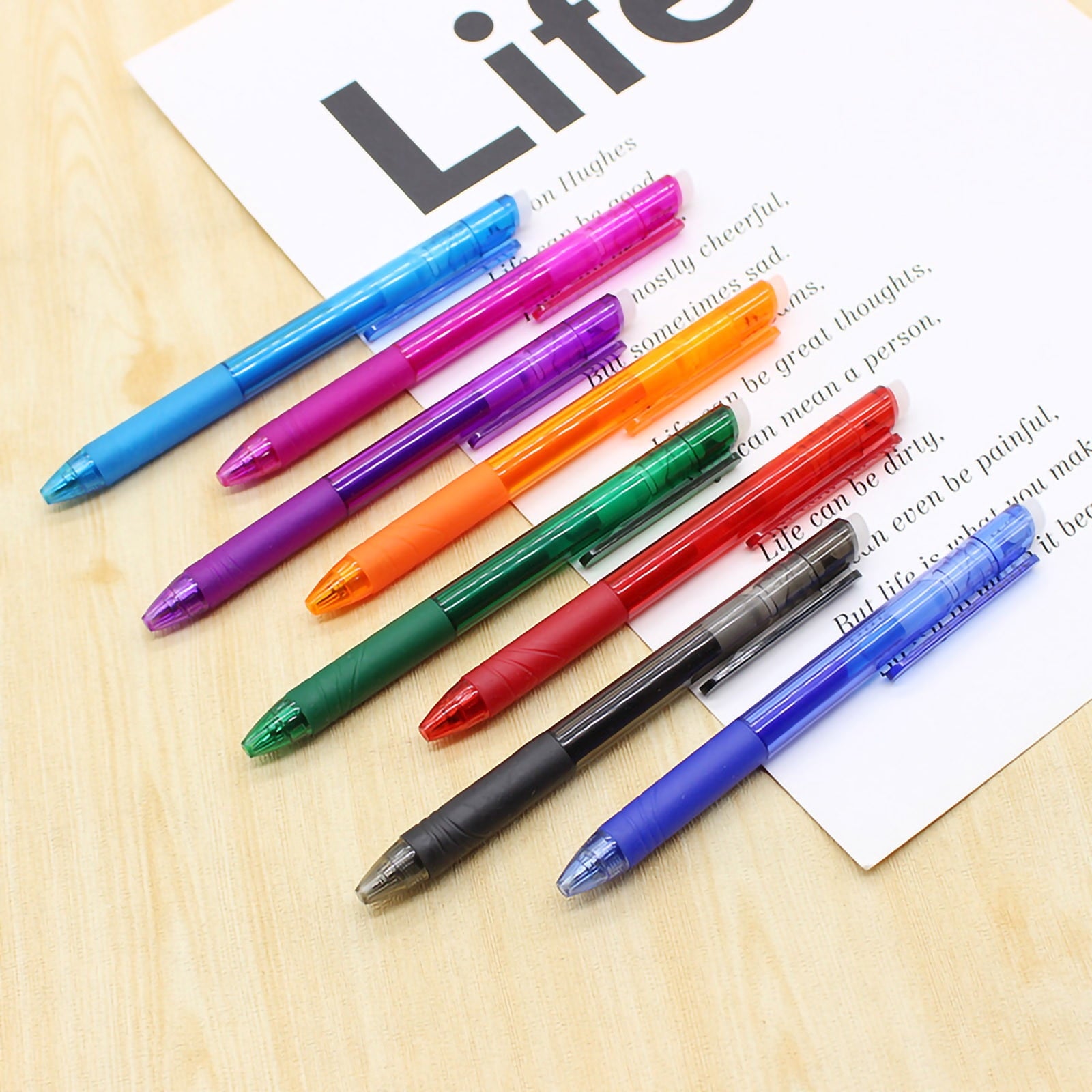 Darzheoy Retractable Erasable Gel Pens, Fine Point 0.7mm Ballpoint Pens, Erasable Gel Ink Pens for Drawing Writing Planner Journaling Office Supplies