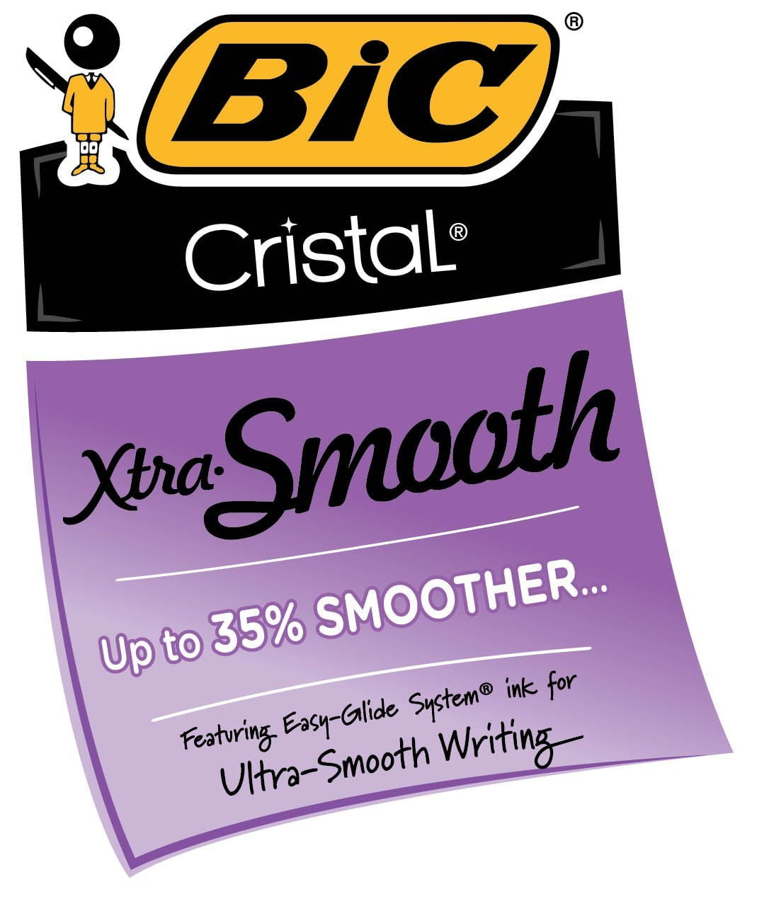 BIC MSP101-Blu Cristal Xtra Smooth Ball Pen, Medium Point 1.0 mm, Blue, 10-Count