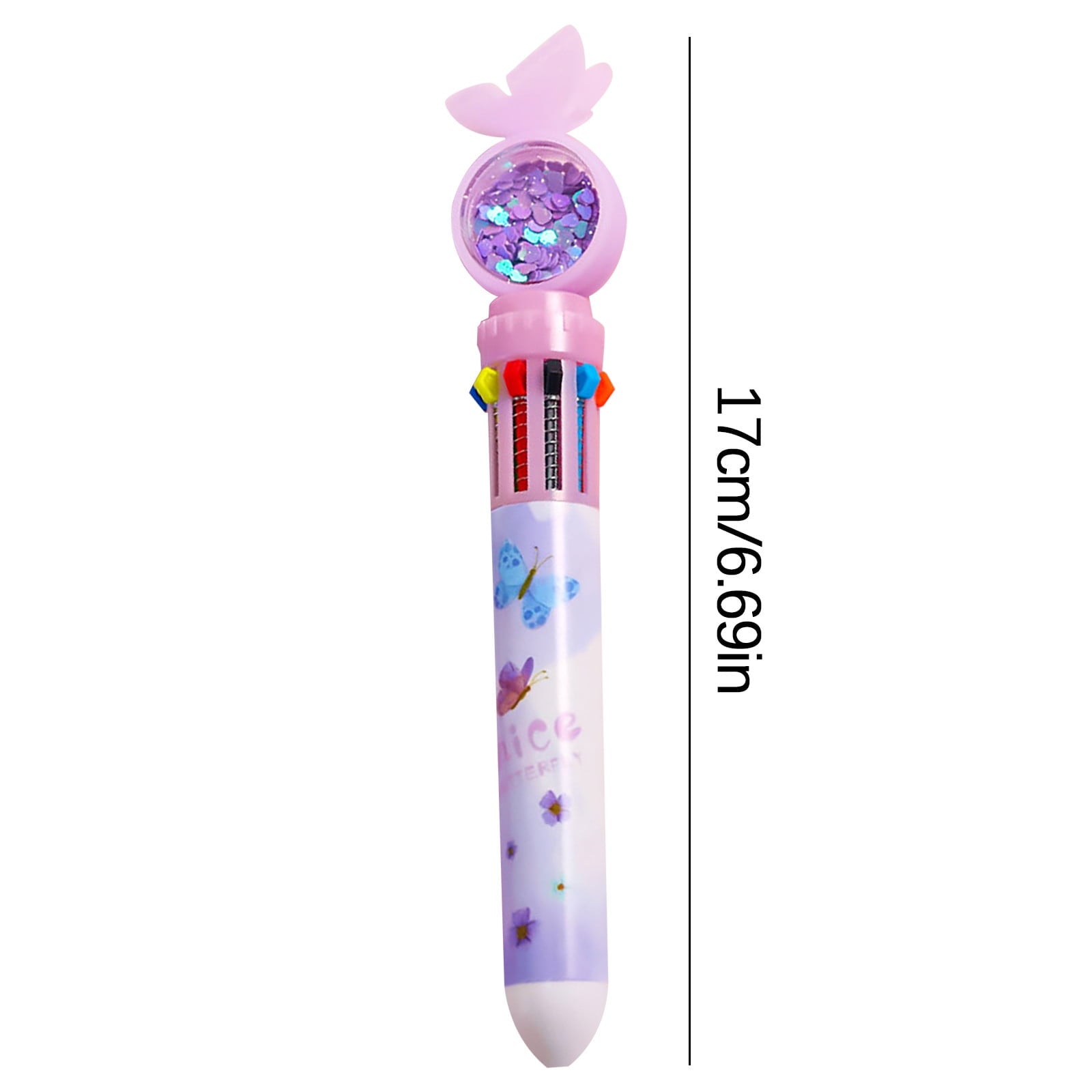 Fridja 0.5mm 10-Color Ballpoint Pen, Retractable Ballpoint Pens For Office School Students Kids Gift 10ml
