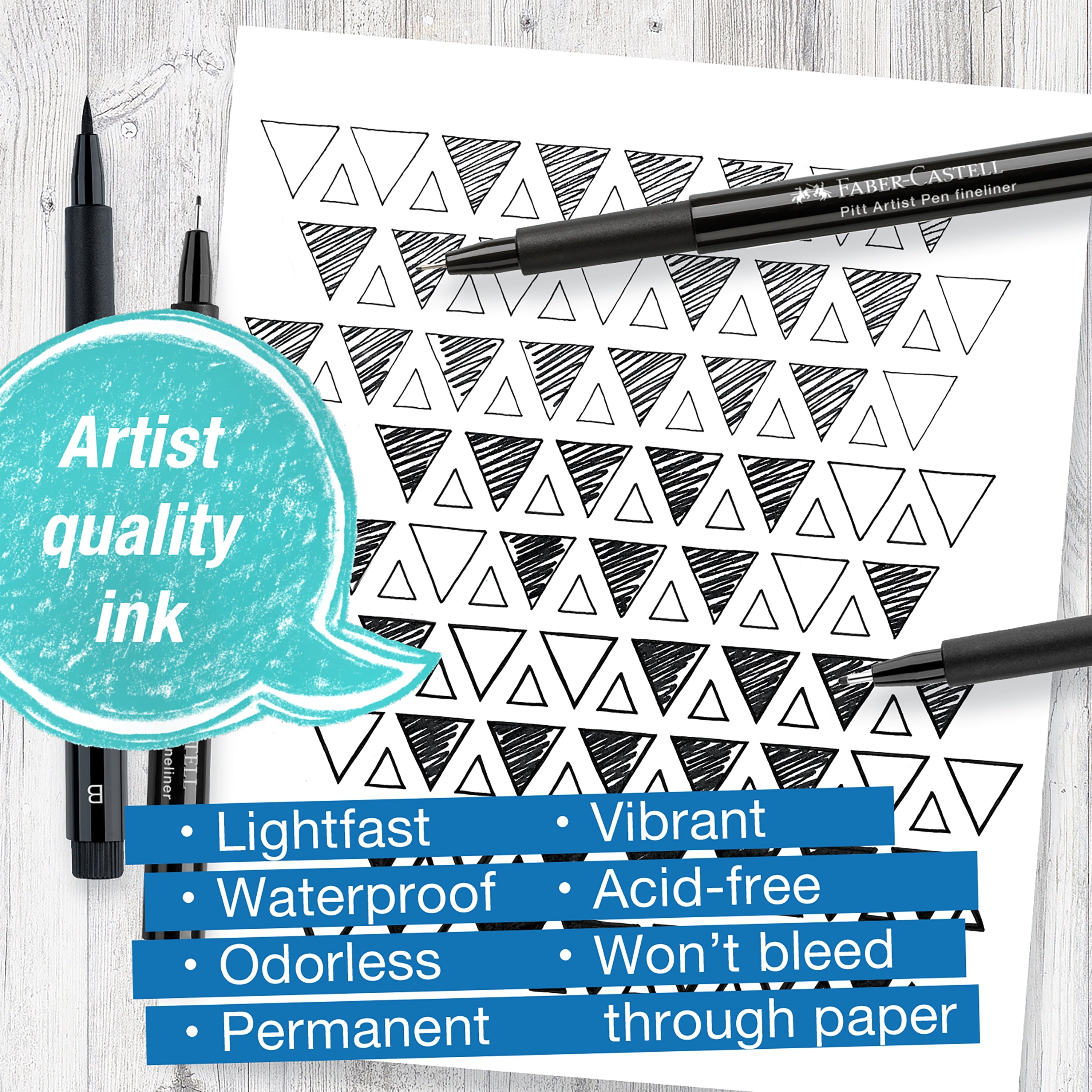 Faber-Castell Essential Pitt® Artist Pens - Black- Beginner for Adults