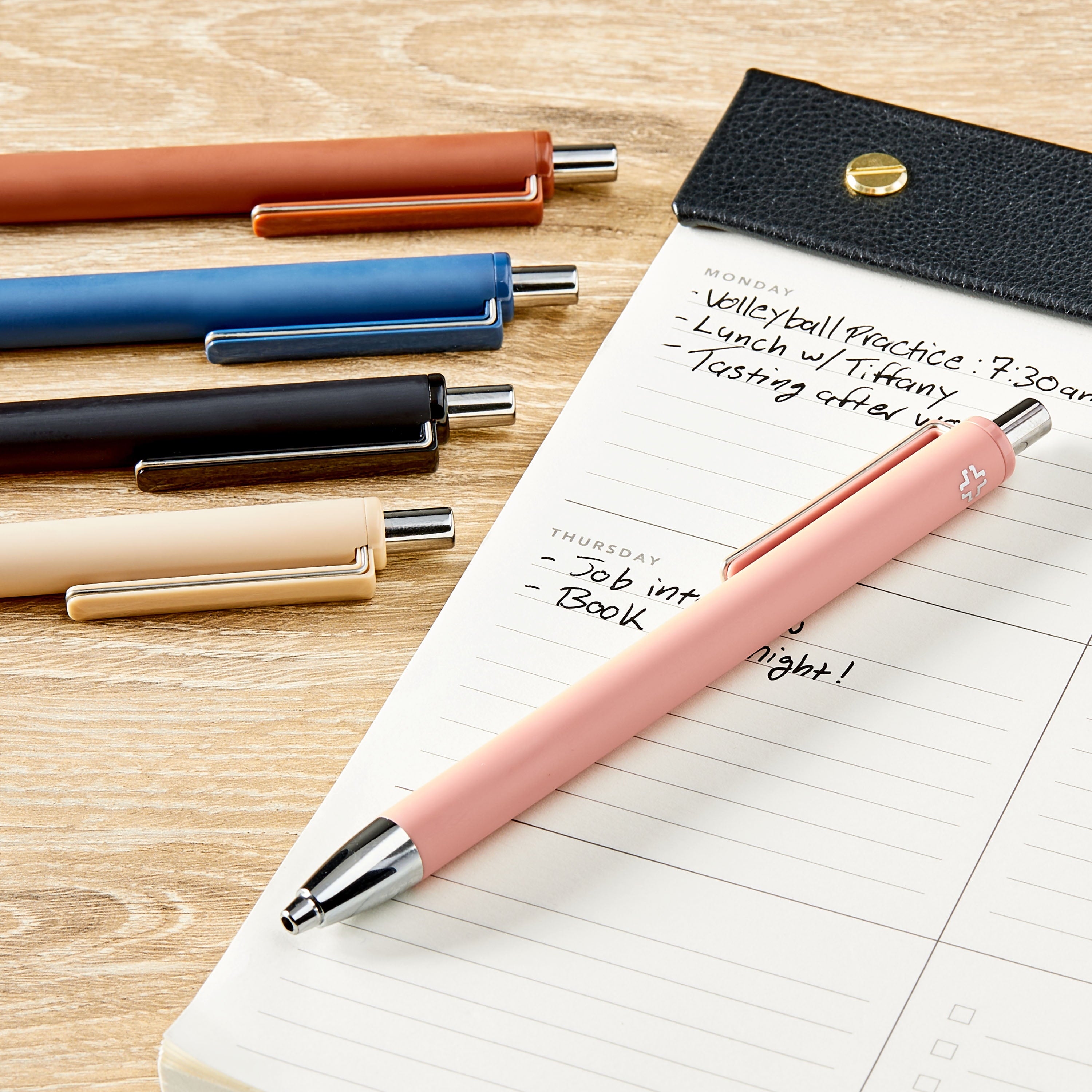 Pen+Gear Retractable Gel Pens, Black Ink, 0.7 mm, 5 Count