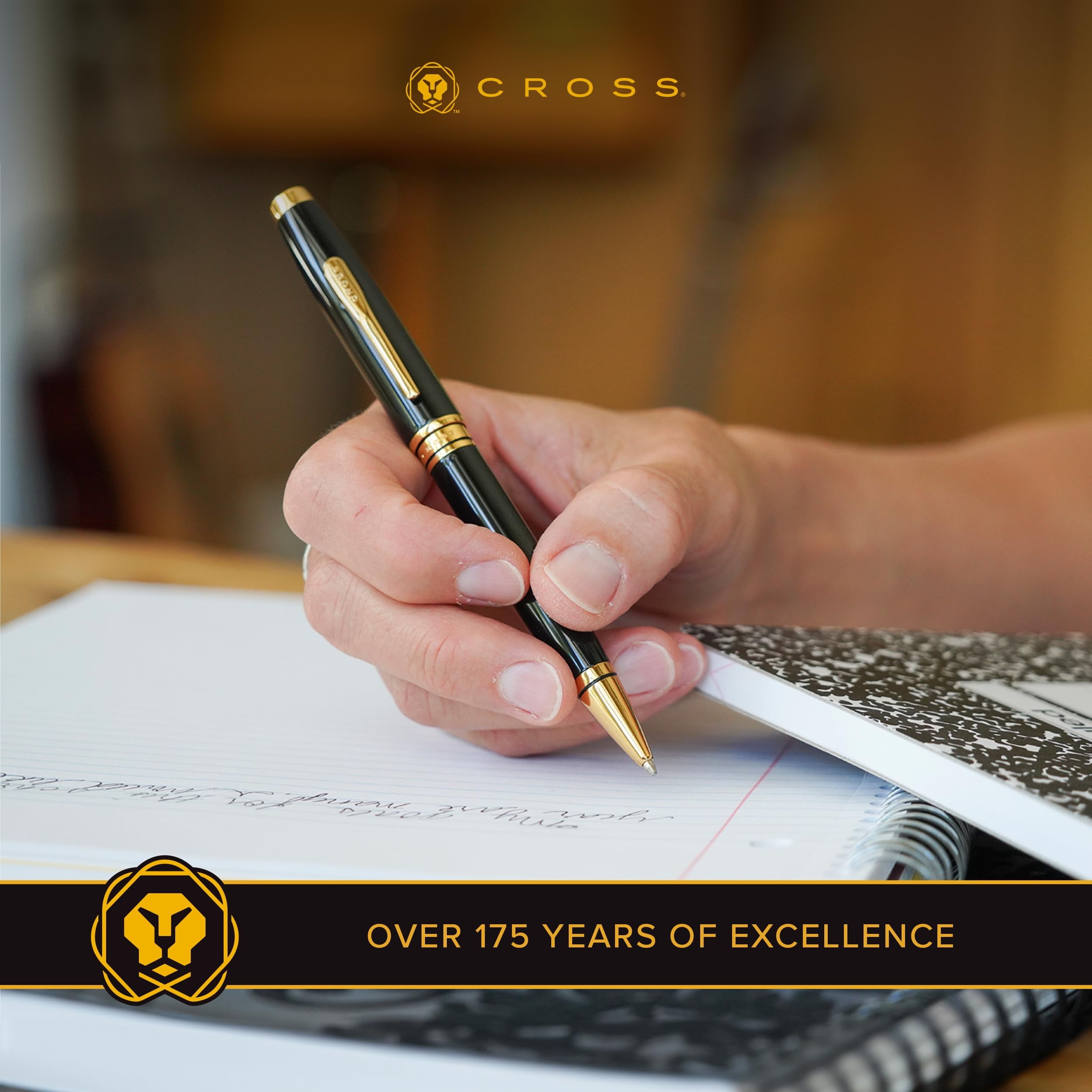 Cross Coventry Black Lacquer with Gold-Tone Ballpoint Pen