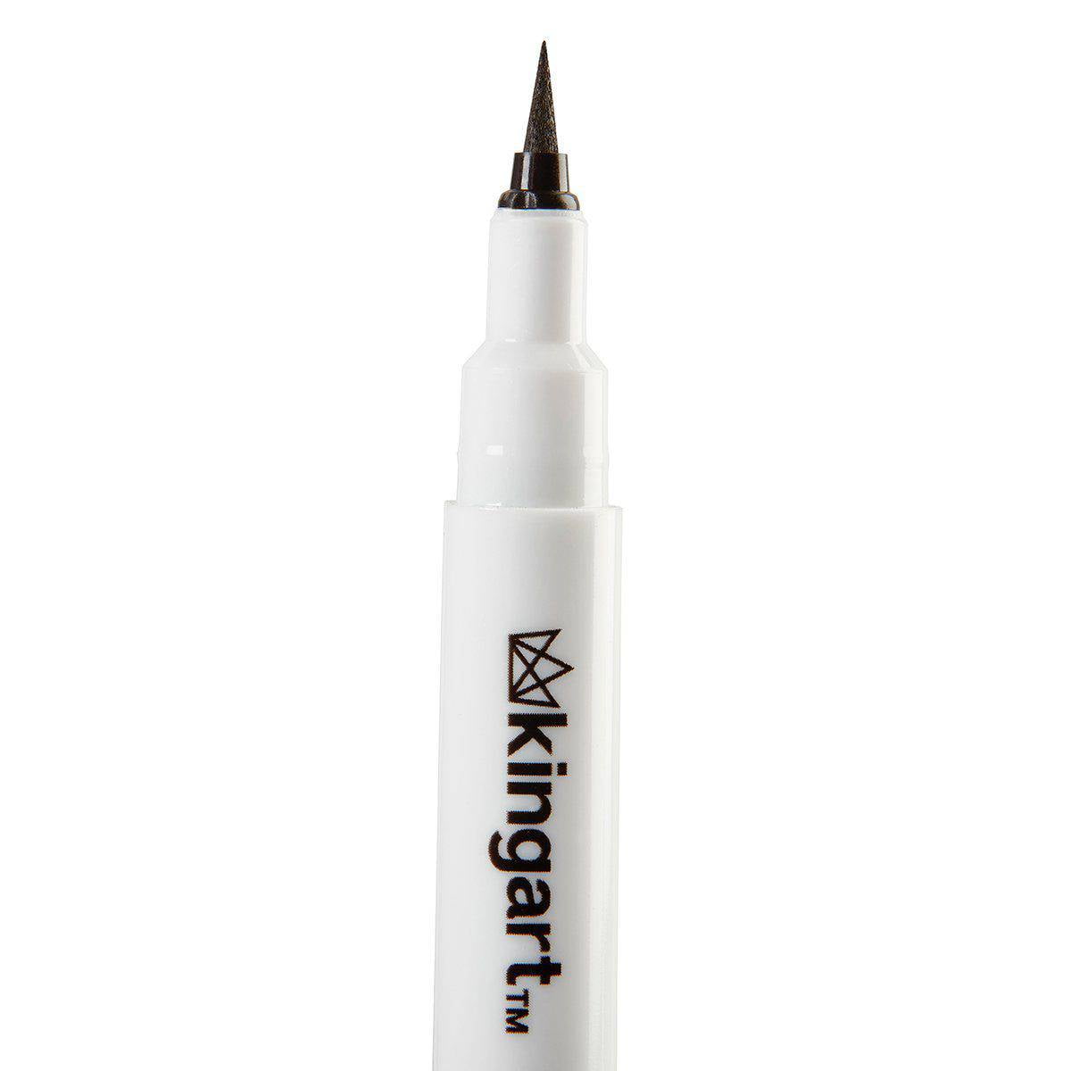 KINGART Inkline Art & Graphic Pens, Fine Line, Archival Black Ink, Assorted Sizes, 10 Count