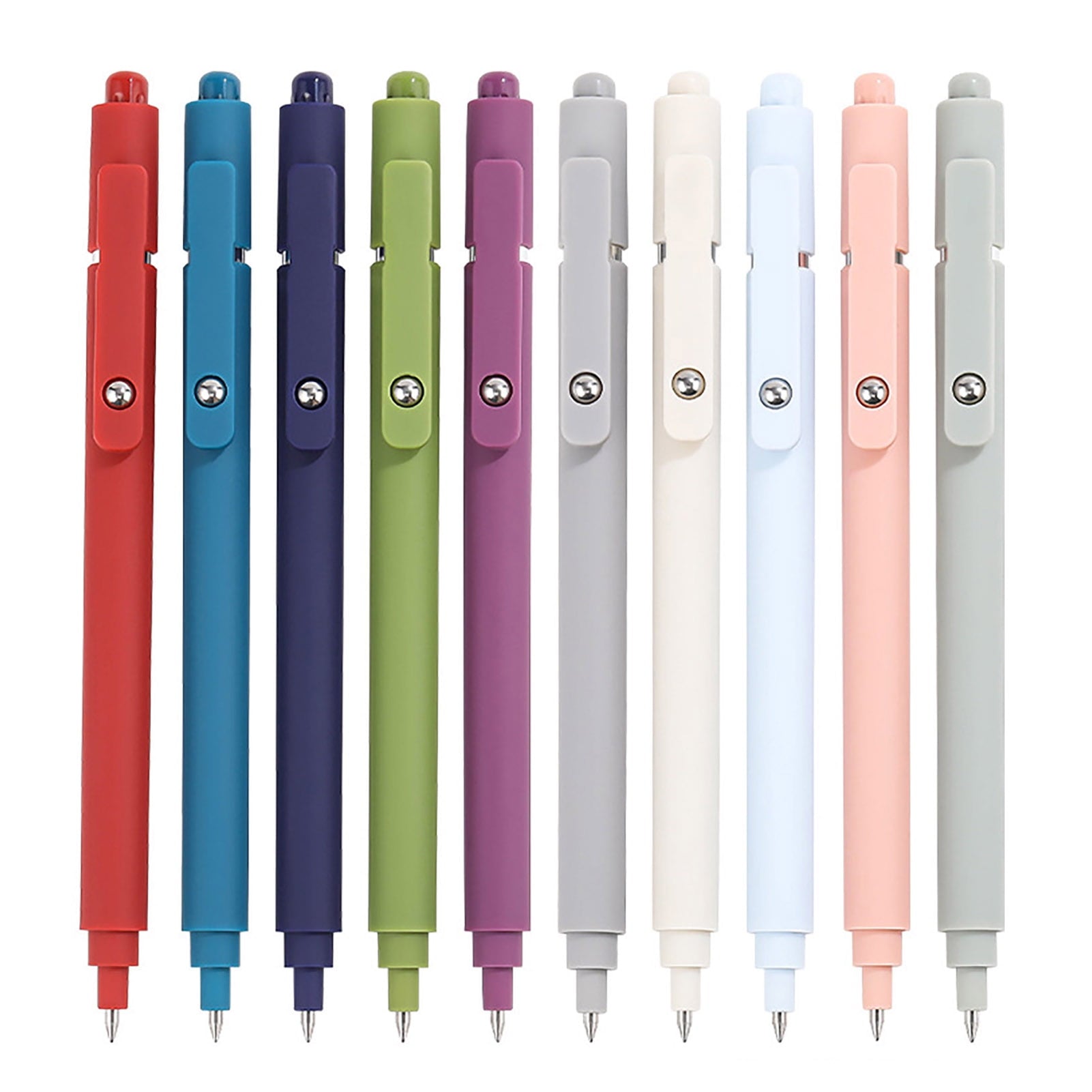 5/10Pcs Color Gel Pen Set Quick-Drying Ink 0.5mm Refill Steel Ball Clip Design Comfortable Barrel Fine Tip Gel Pens