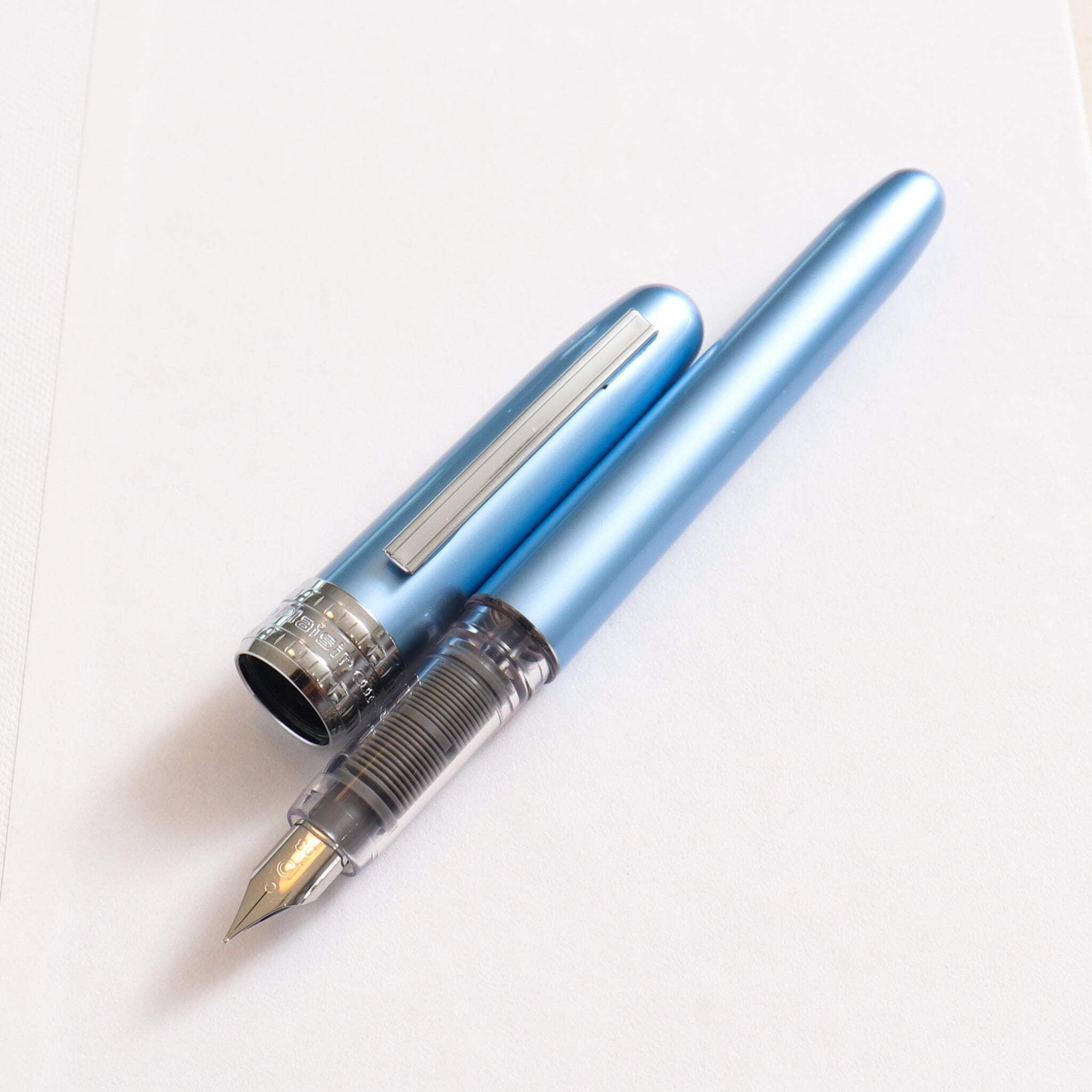 Platinum Plaisir Fountain Pen - Frosty Blue