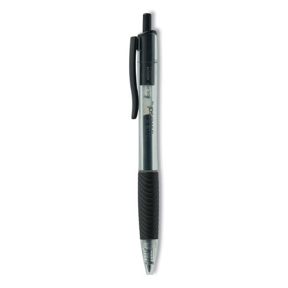Comfort Grip Gel Pen, Retractable, Medium 0.7 Mm, Black Ink, Smoke Barrel, Dozen | Bundle of 5