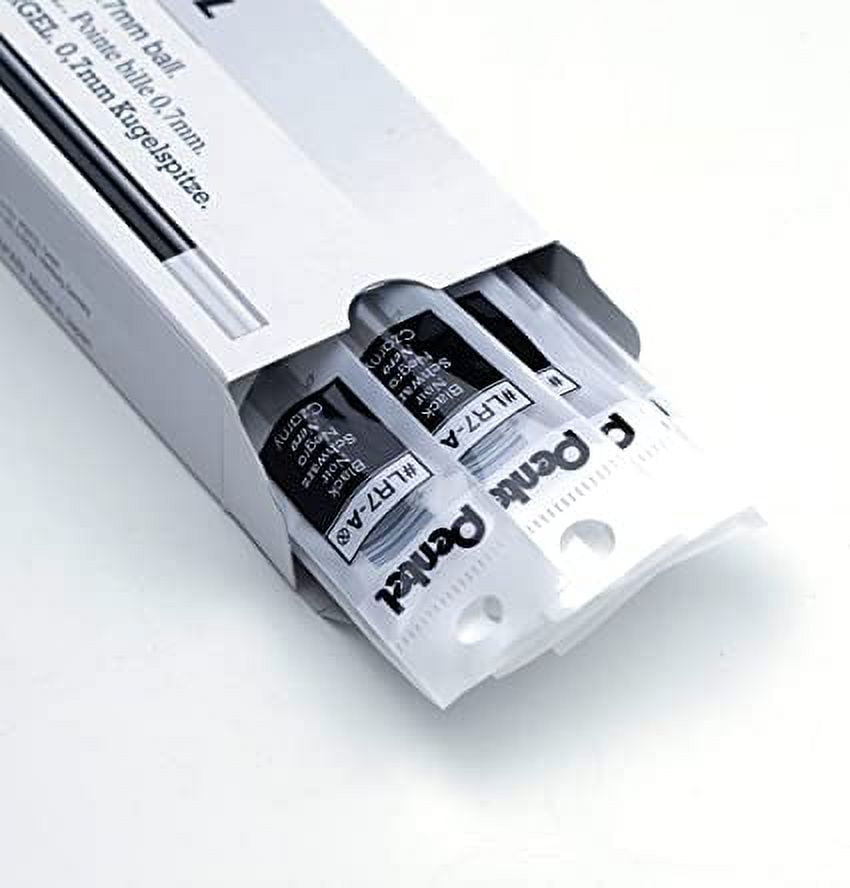 Pentel Refill Ink for EnerGel Liquid Gel Pen / 0.7mm Black Ink / Value Set of 10 Refills
