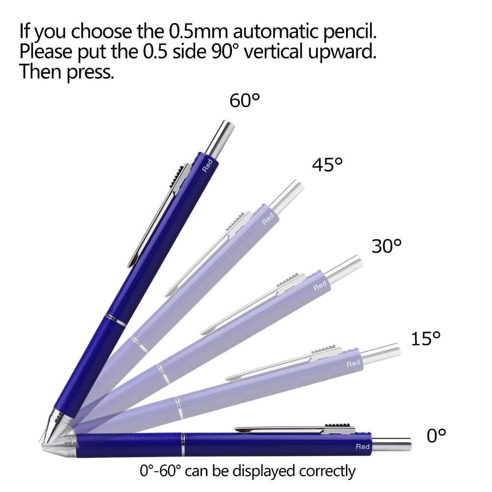 DunBong 4in1 Multicolor Pens,0.5mm Mechanical Pencil,Red,Blue and Black Ball Pen,1-Count (Blue)