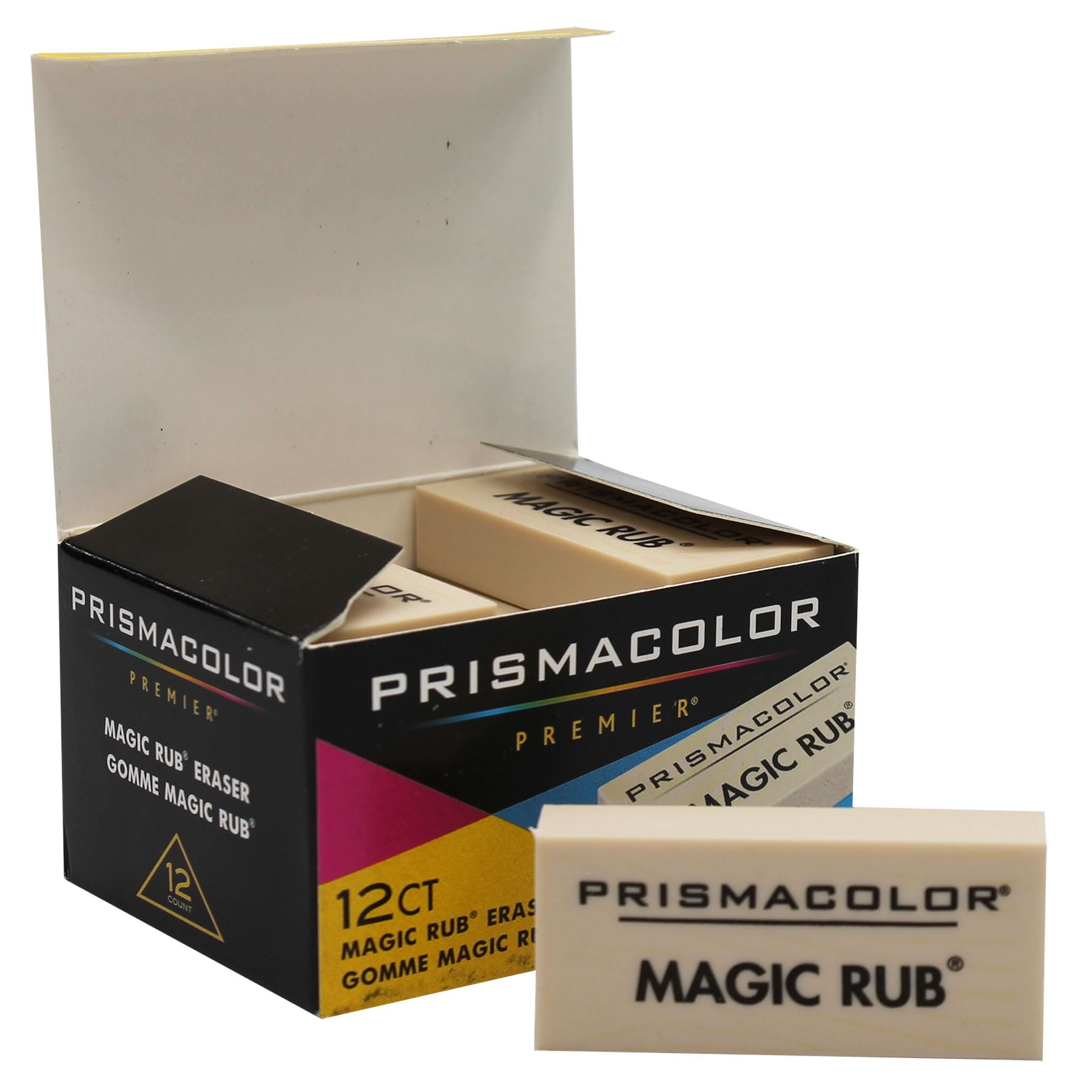 Prismacolor Premier Magic Rub Vinyl Erasers, Stick Erasers, 12 Count