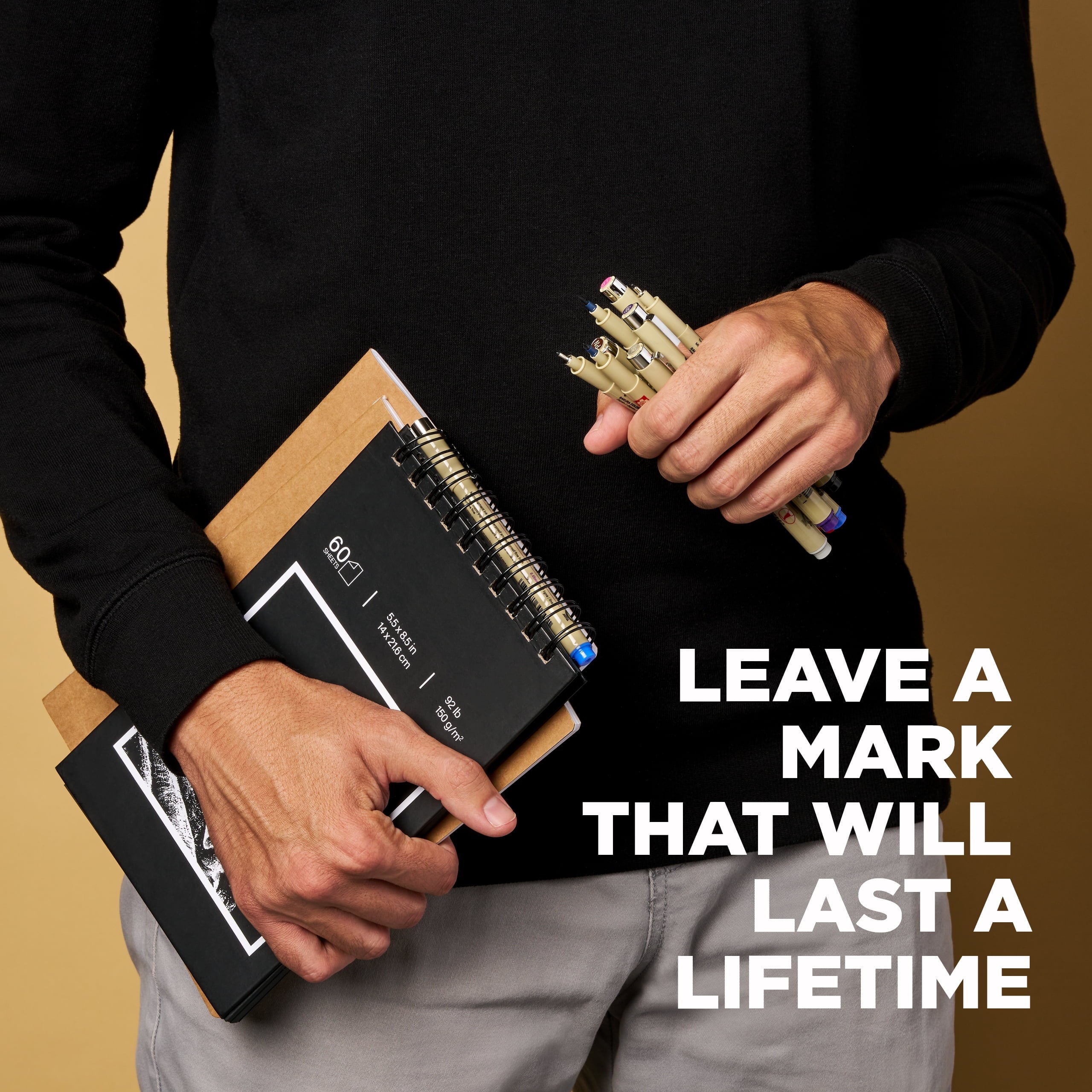 Pigma Micron Pens Pack, Fine, 0.2 mm, Black Ink, 6 Count