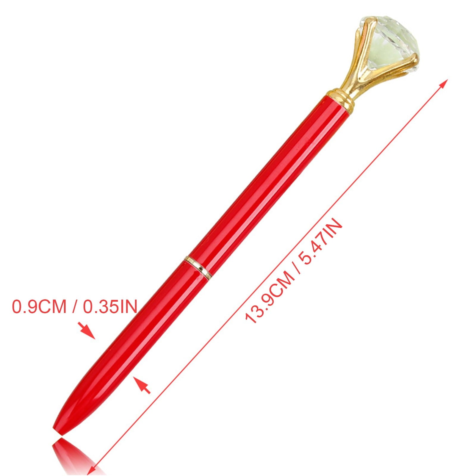 BCMMKLPP Big Diamond Pens-Bling Wedding Crystal Metal Ballpoint Pens, Idea Shower Bling Pen Guest Bridal Party Plan Diamond Wedding Gift Pen Christmas Gift Xmas 2ML Clearance!