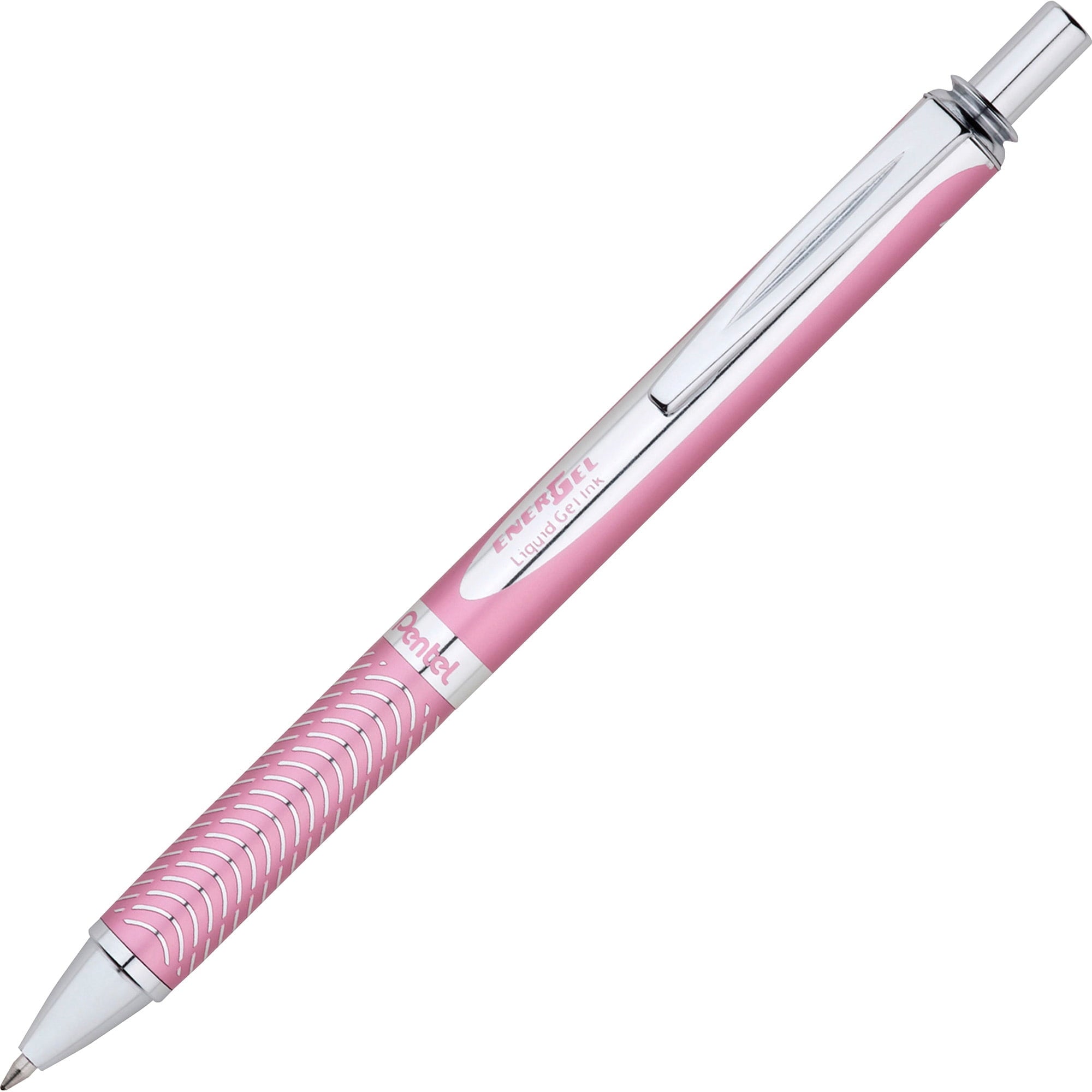 Pentel PINK BCA EnerGel Alloy Gel Pen, 0.7mm Medium Tip, Black Ink