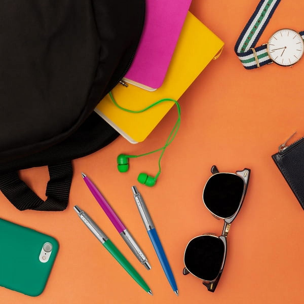 PARKER PEN- SANFORD Parker Jotter Ballpoint Pen Retractable Medium 0.7 mm Blue Ink Blue Barrel