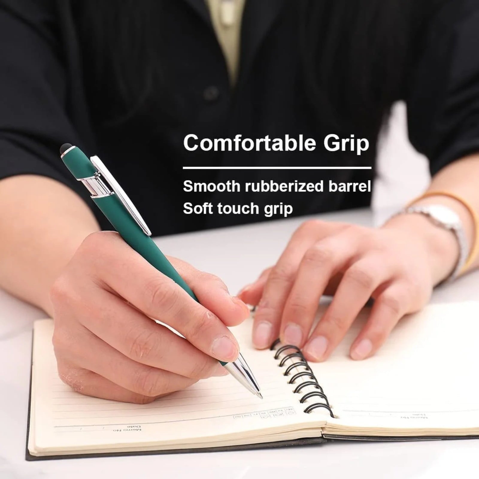 LKWLPD Gel Ink Pens 12 Pack Ballpoint Pen with Stylus Tip 1.0 Mm Smooth Writing Pens Metal Stylus Pens for Screens 1Ml