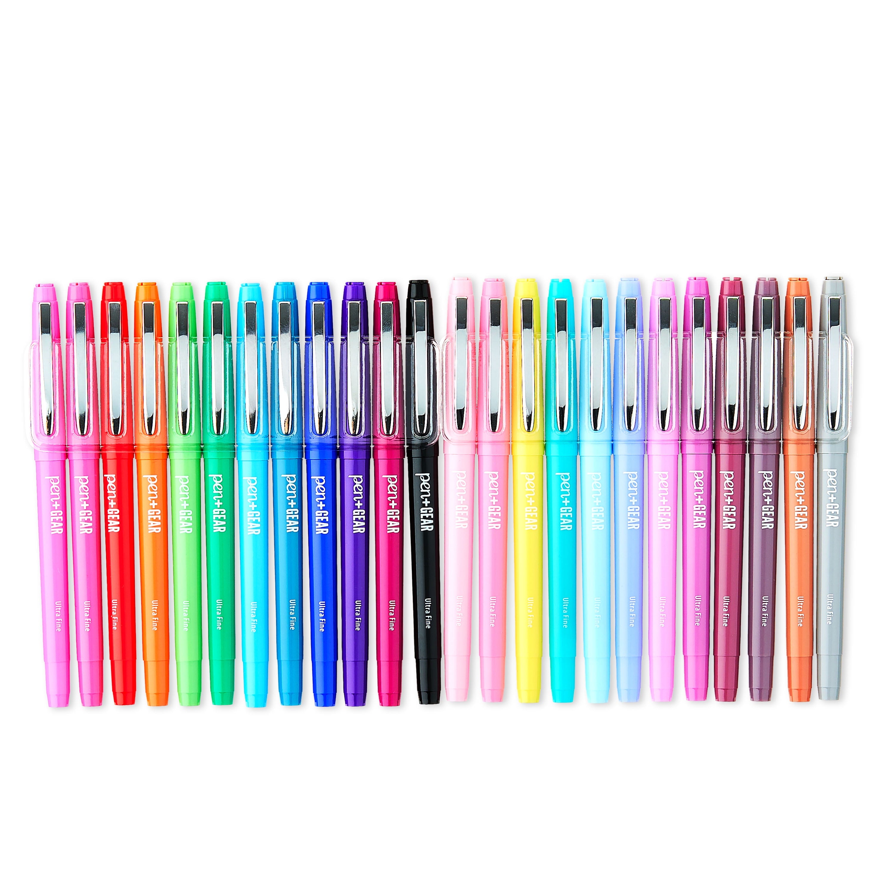 Pen+Gear Felt-Tip Pens, Ultra Fine, Assorted Colors, 24 Count