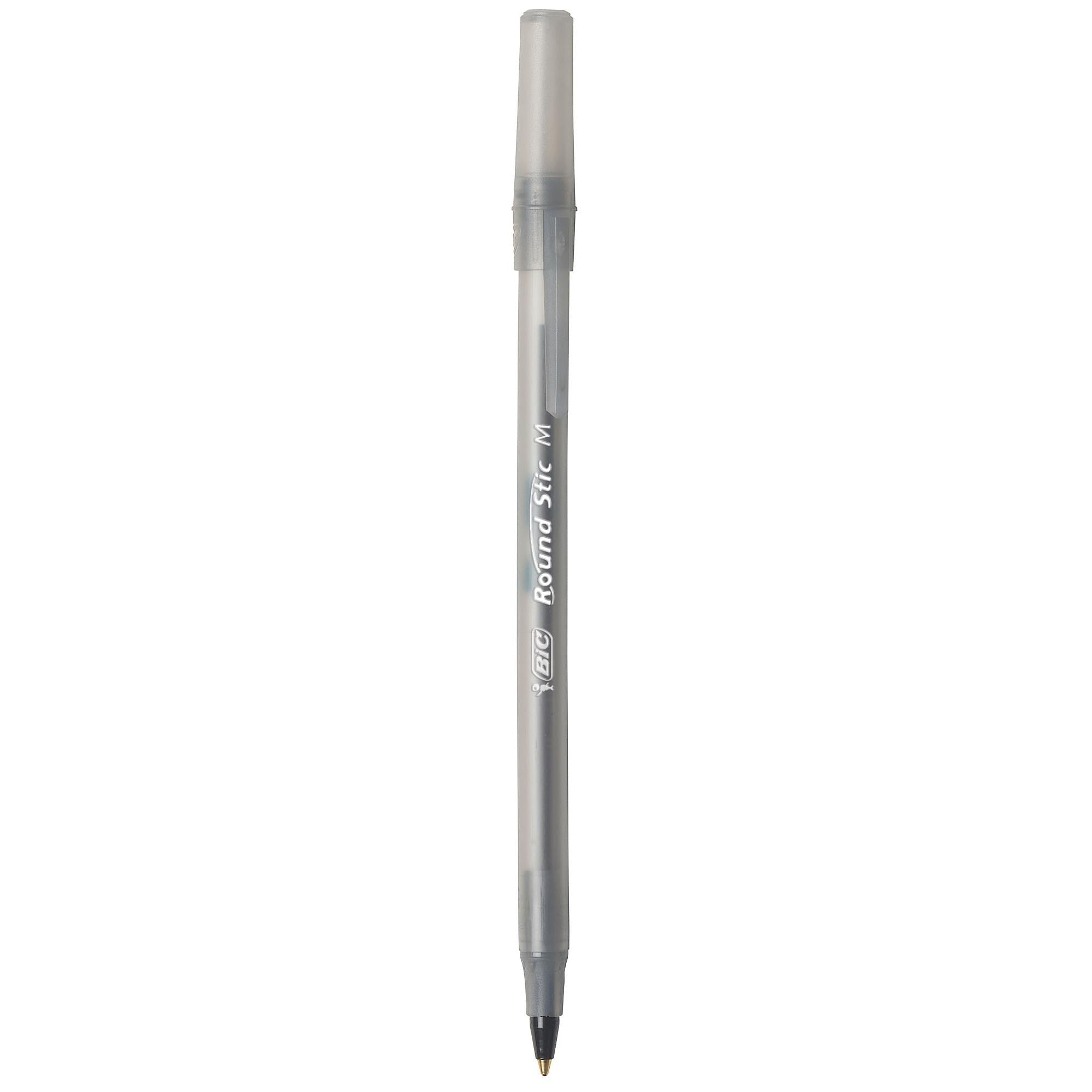 BIC Round Stic Xtra Life Ball Pens, Medium Point (1.0 mm), Black, 24-Count