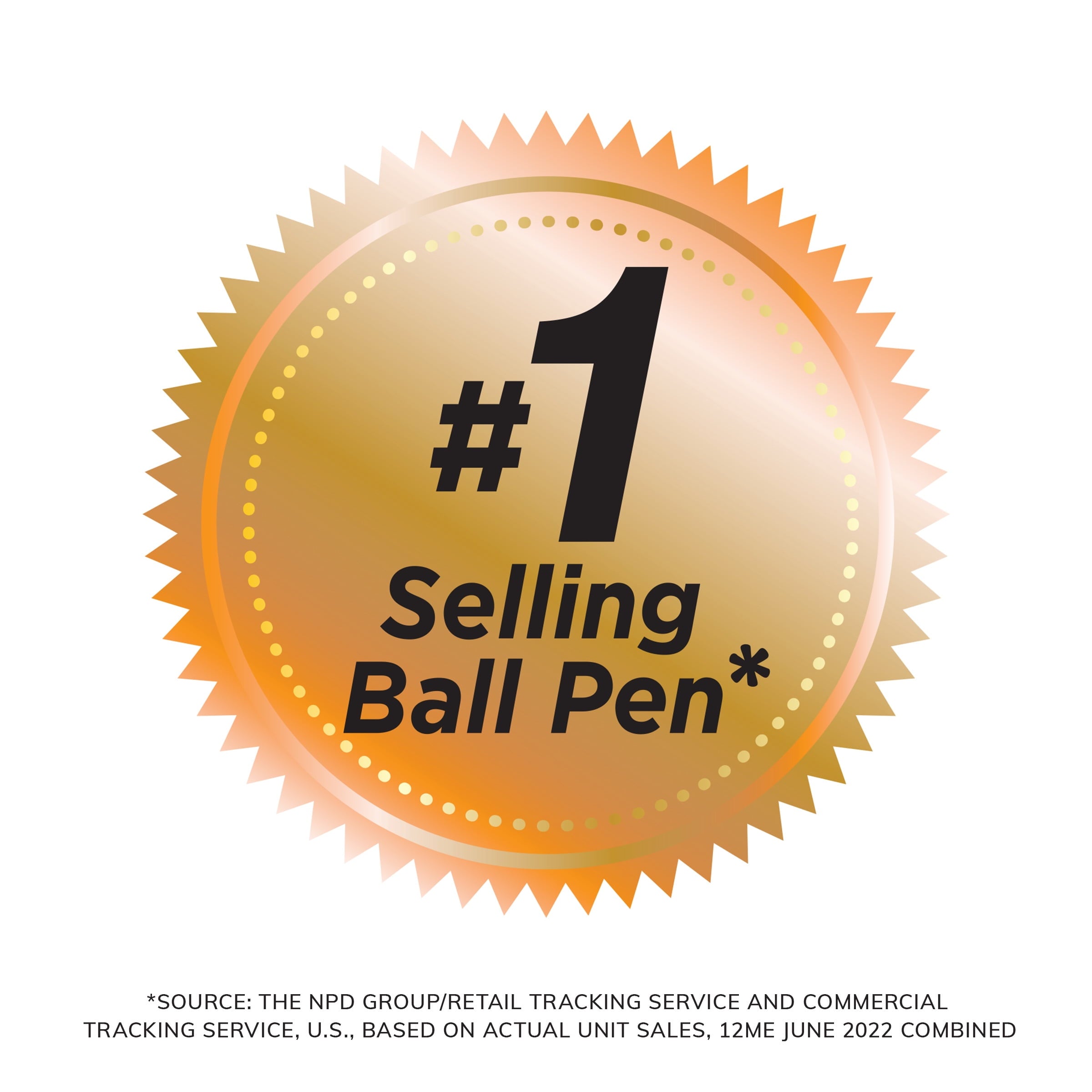 Bic Round Stic Ballpoint Pen, Medium Point, 1.00 mm, Black Ink, 10 Count