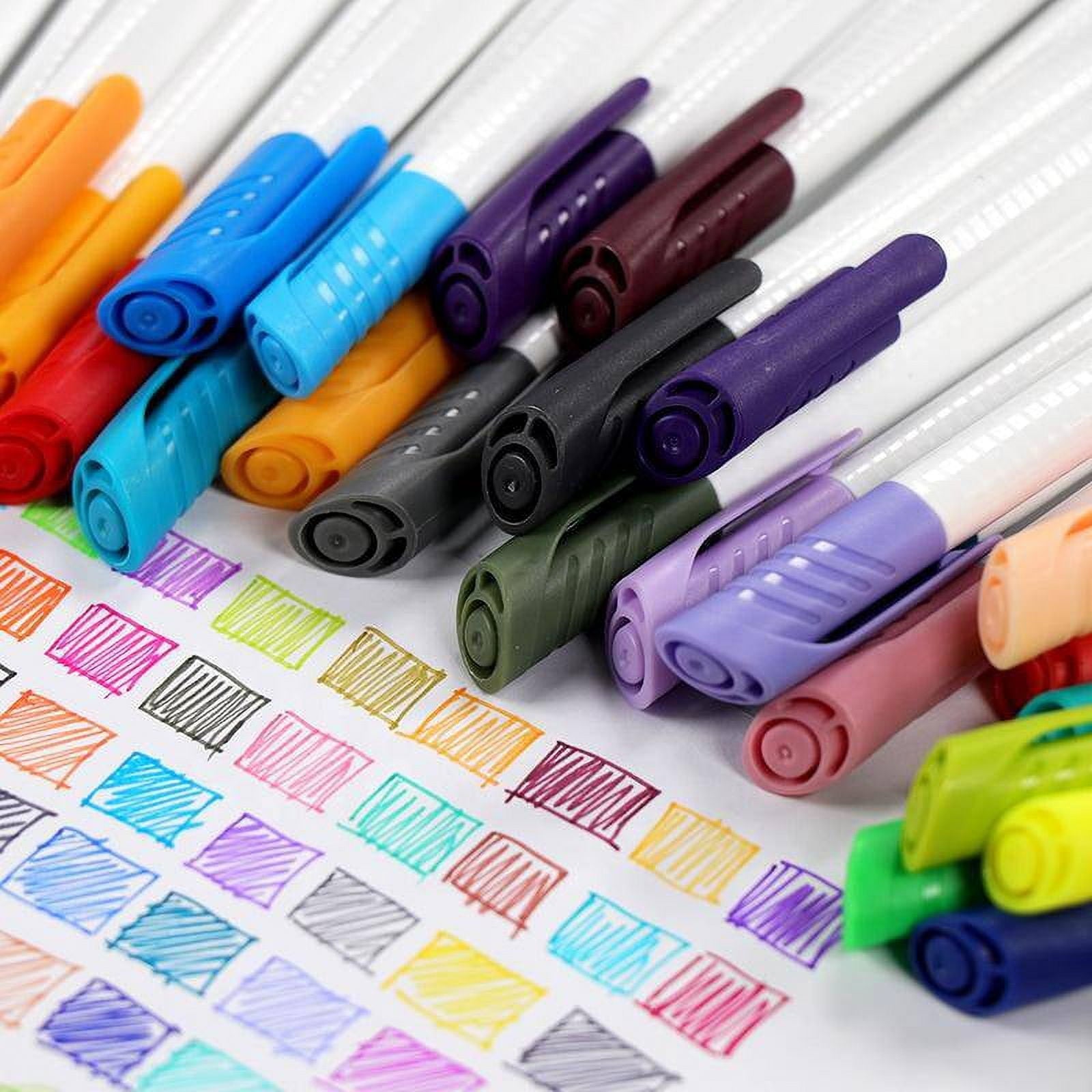 KINGART 24pc Fine Line Color Ink Pens, Size 04 mm
