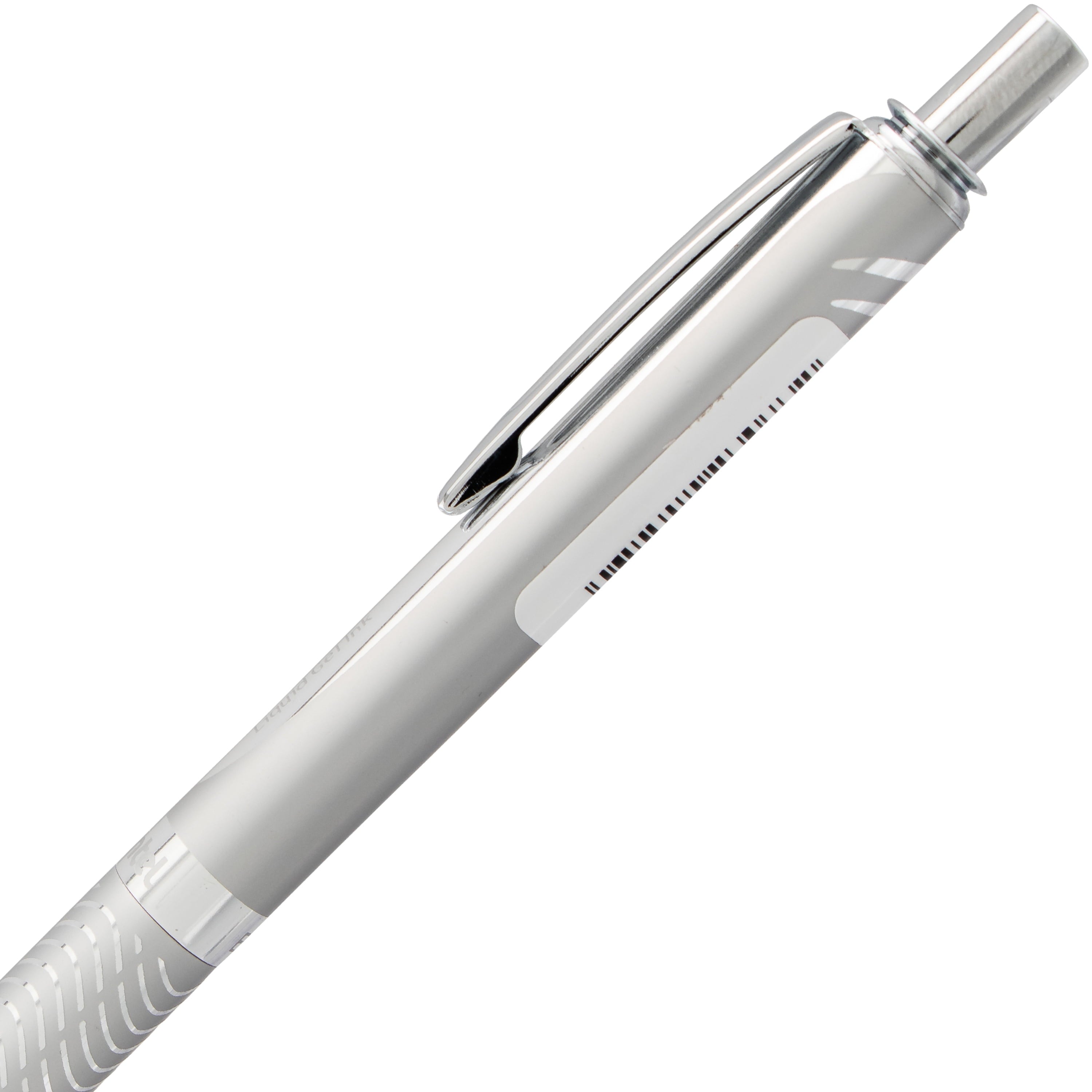 Pentel EnerGel Alloy Retractable Premium Liquid Gel Pen, (0.7mm) Metal Tip, Medium Line, Silver Barrel, Black Ink