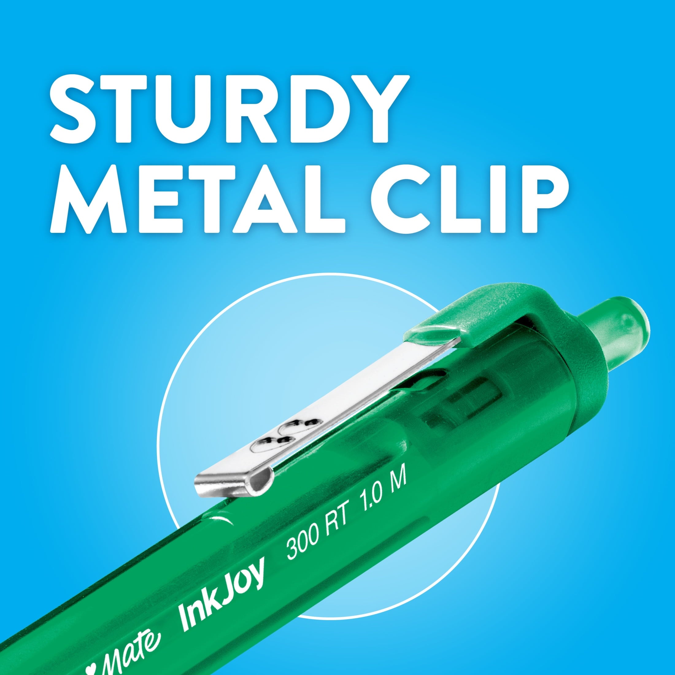 Paper Mate Inkjoy 300RT Retractable Ballpoint Pens, Medium Point, Black, 12 Count