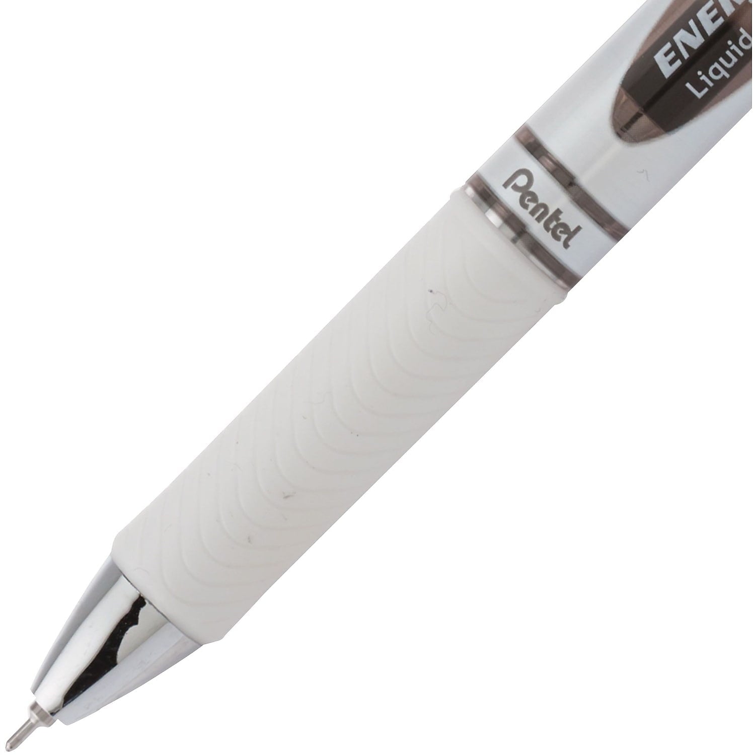 Pentel® EnerGel Pearl Pens, 0.7mm, Needle Point, Black Ink, Pack Of 12