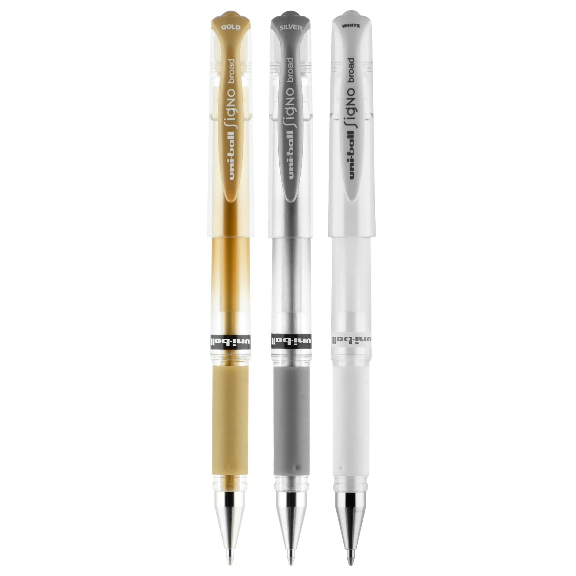uni-ball® GEL IMPACT Gel Pens, Assorted Marvelous Metallics Ink, Bold Point, Assorted Barrels, 1 mm, 1 Set, 1919997