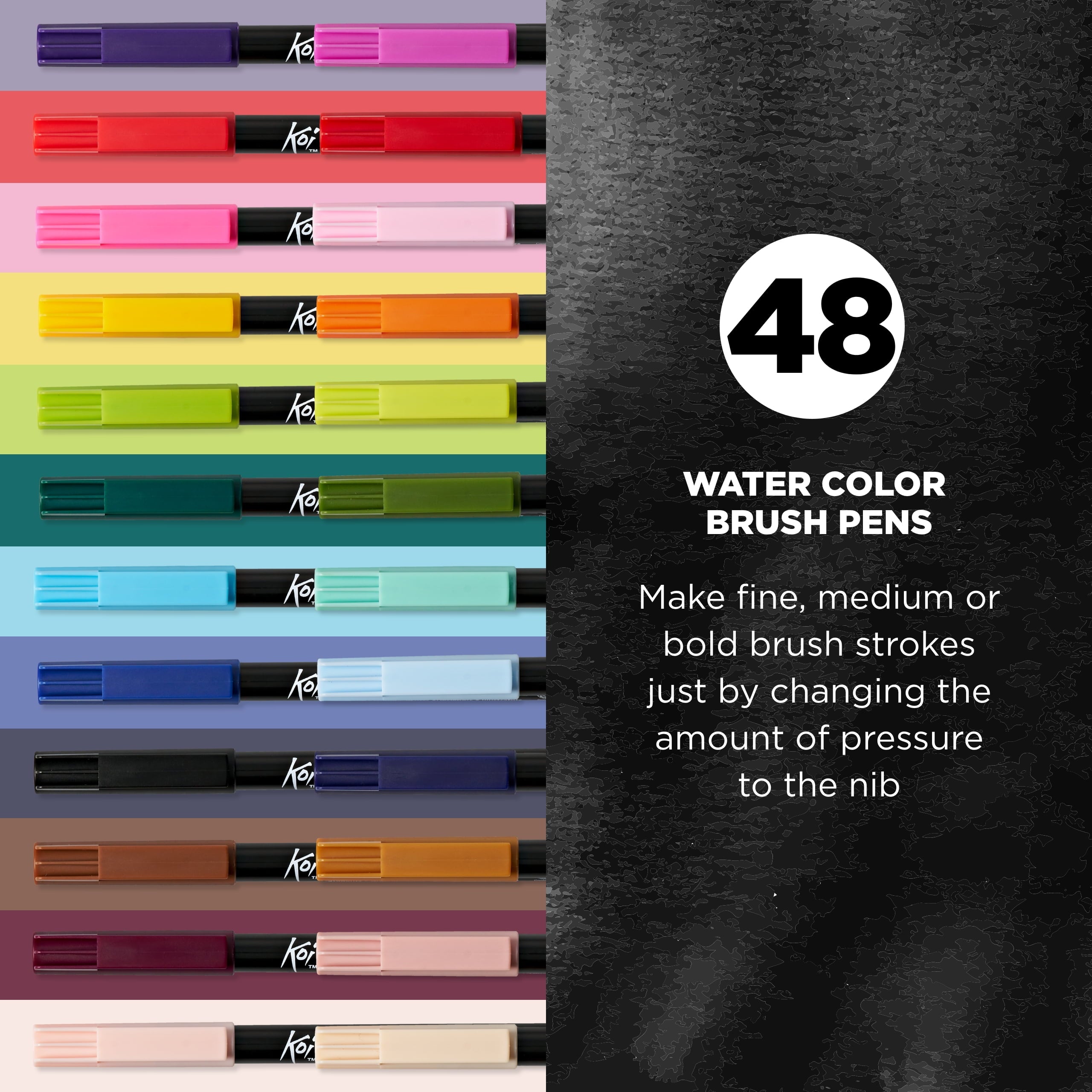 Sakura Koi Coloring Brush Pen Set, 48-Colors