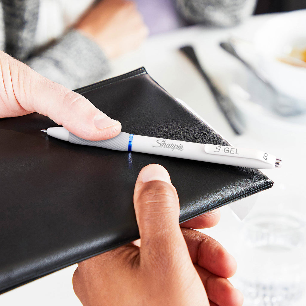 Sharpie S-Gel, Gel Pens, Medium Point (0.7mm), Black Ink Gel Pens, 8 Count