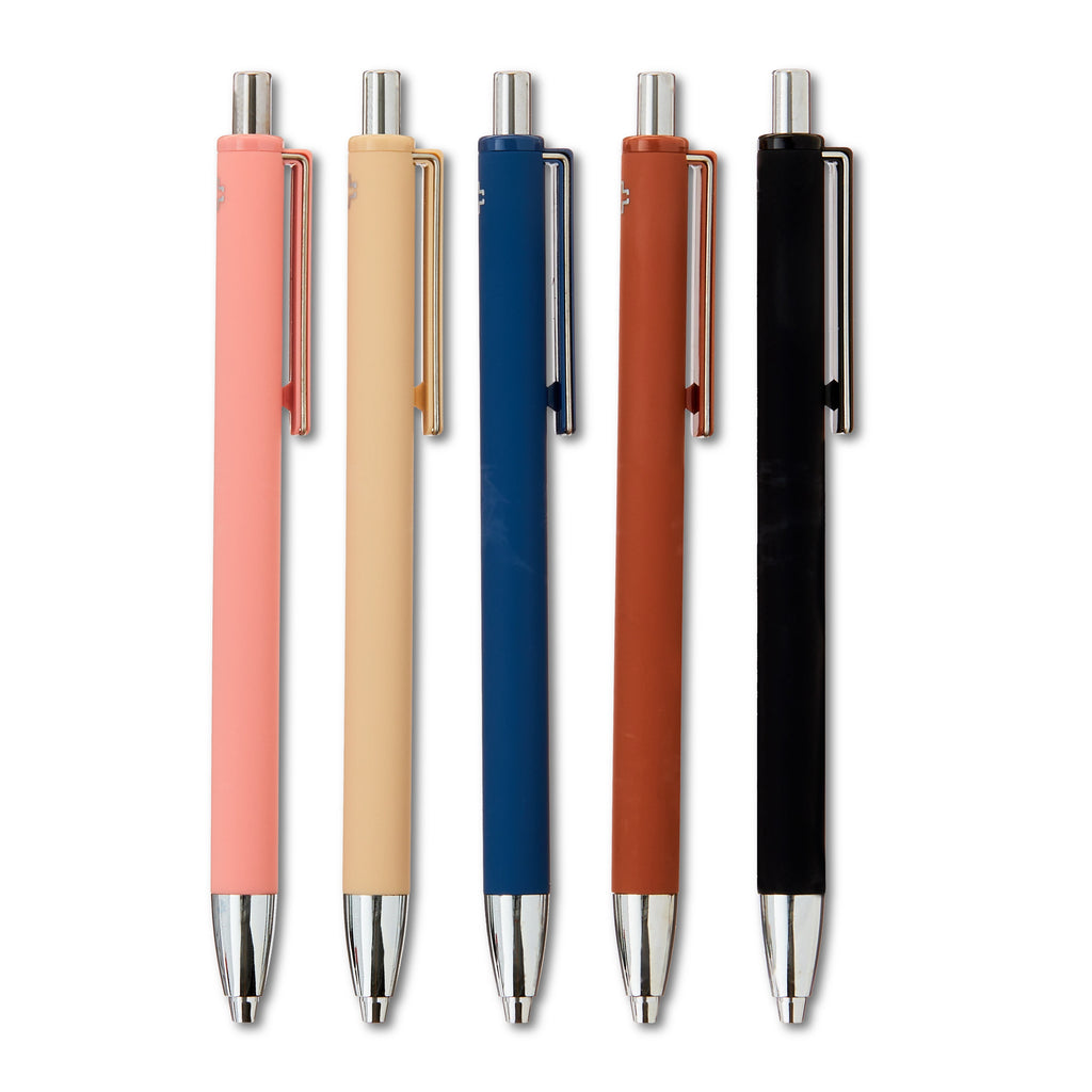 Pen+Gear Retractable Gel Pens, Black Ink, 0.7 mm, 5 Count