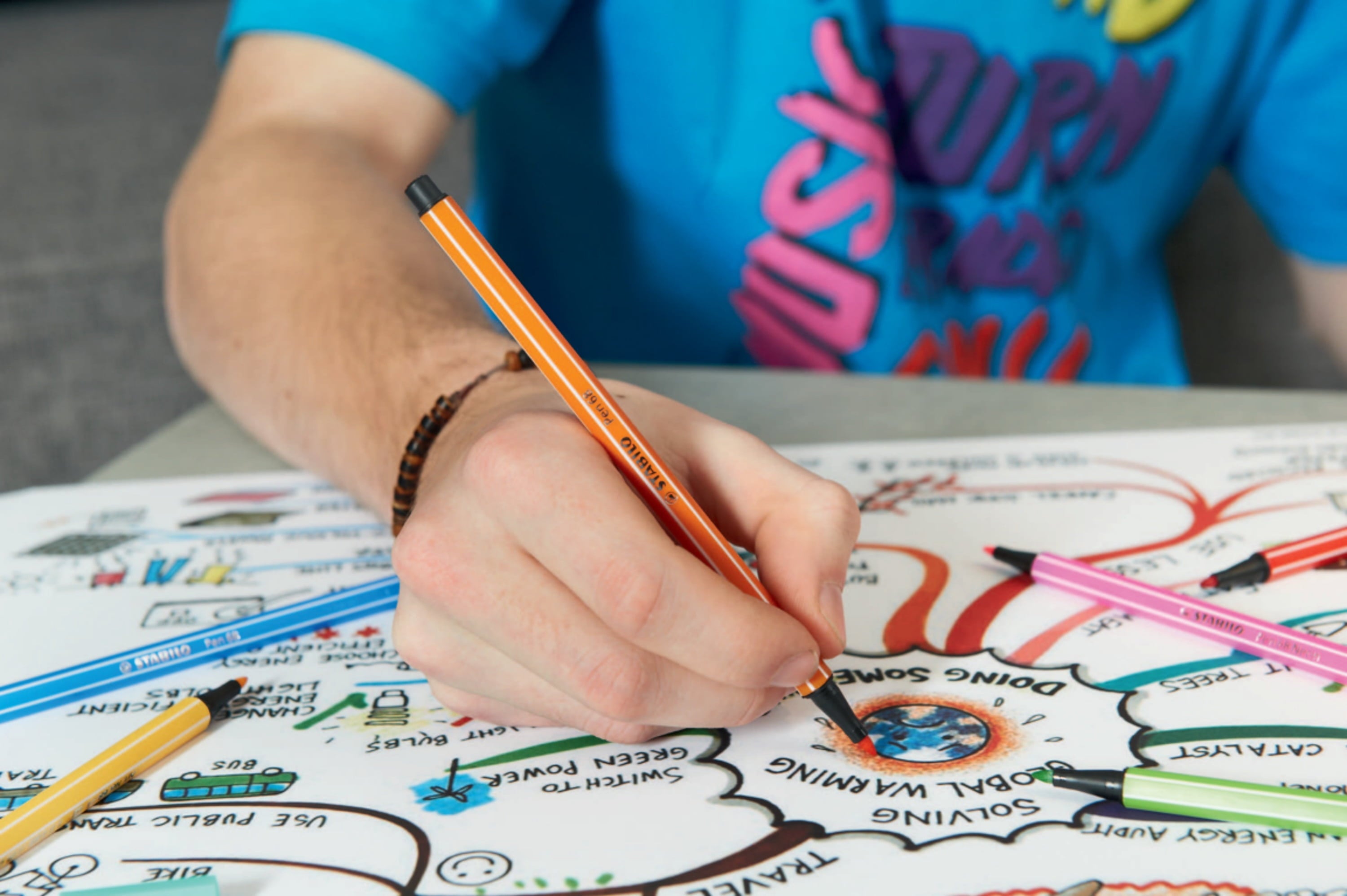 STABILO Pen 68 Wallet, 6-Color, Neon