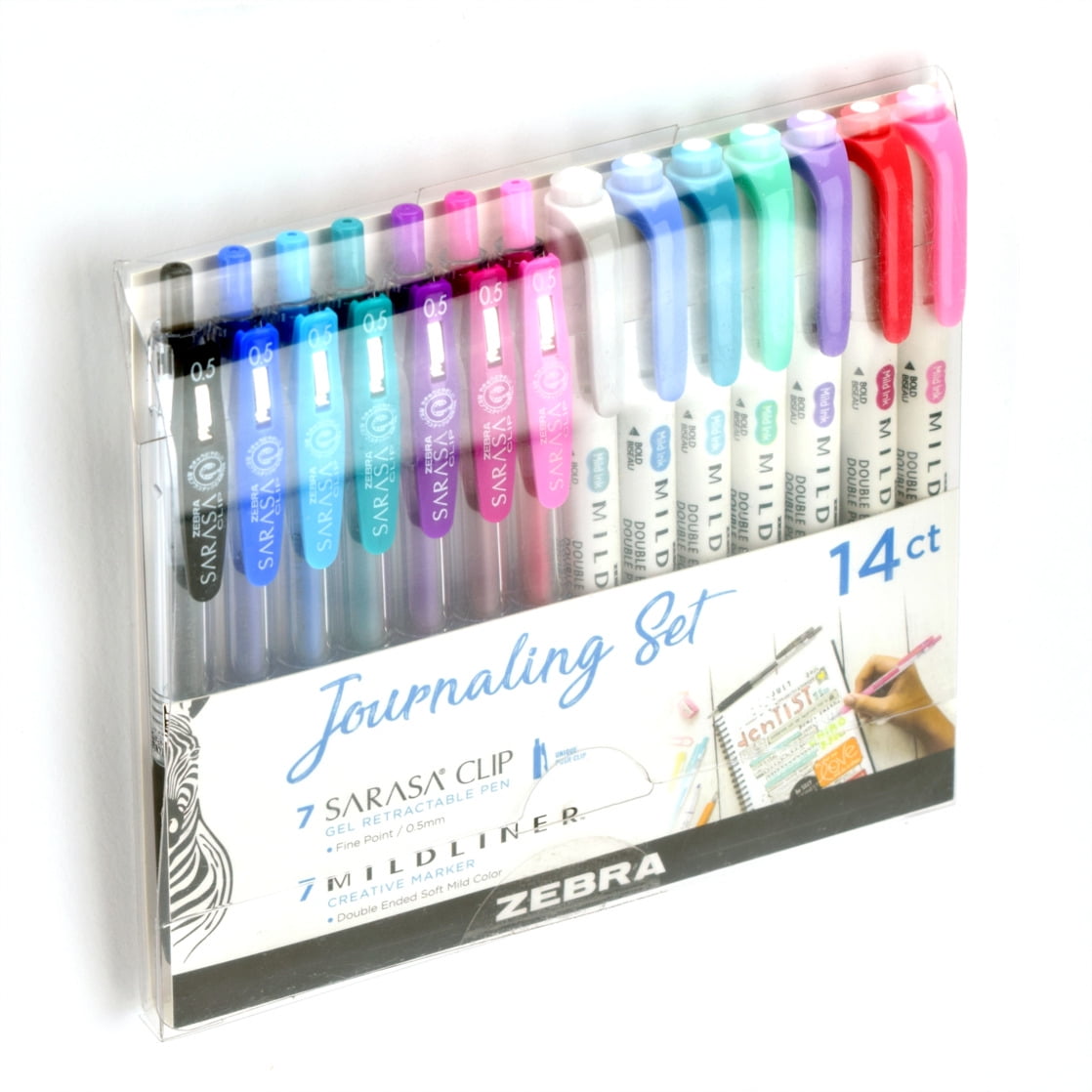 Zebra Journaling Set Mildliner HL & Sarasa Clip Assorted 14pk