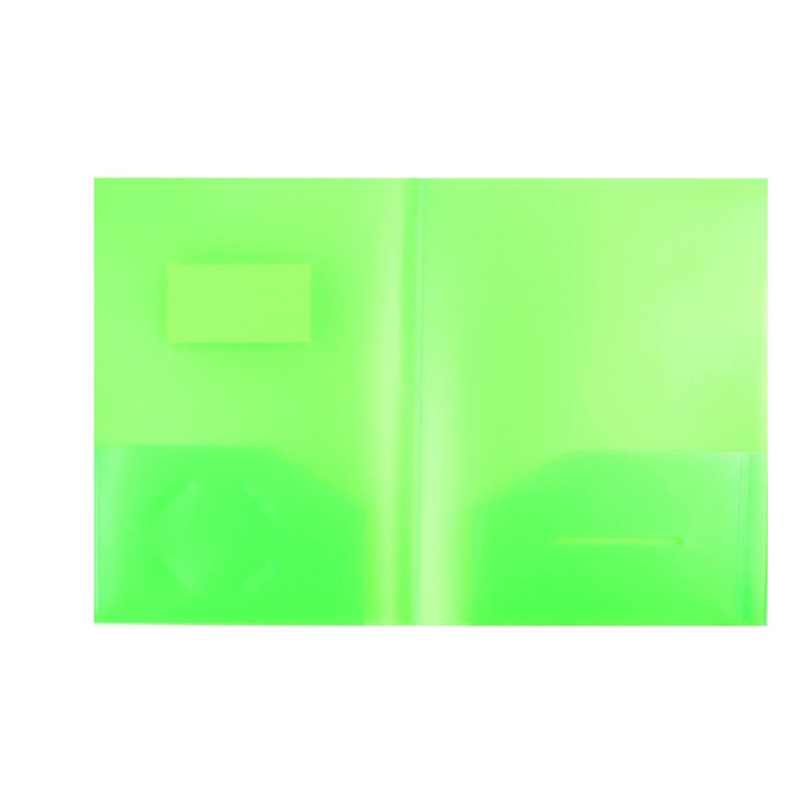 Plastic Pocket File Folders No Prongs, Poly Folders with Prongs for School Office, Letter Size Colored 2 Pocket Folders No Prong Folders, Heavy Duty Plastic Folders with Pockets and No Brads(Black)