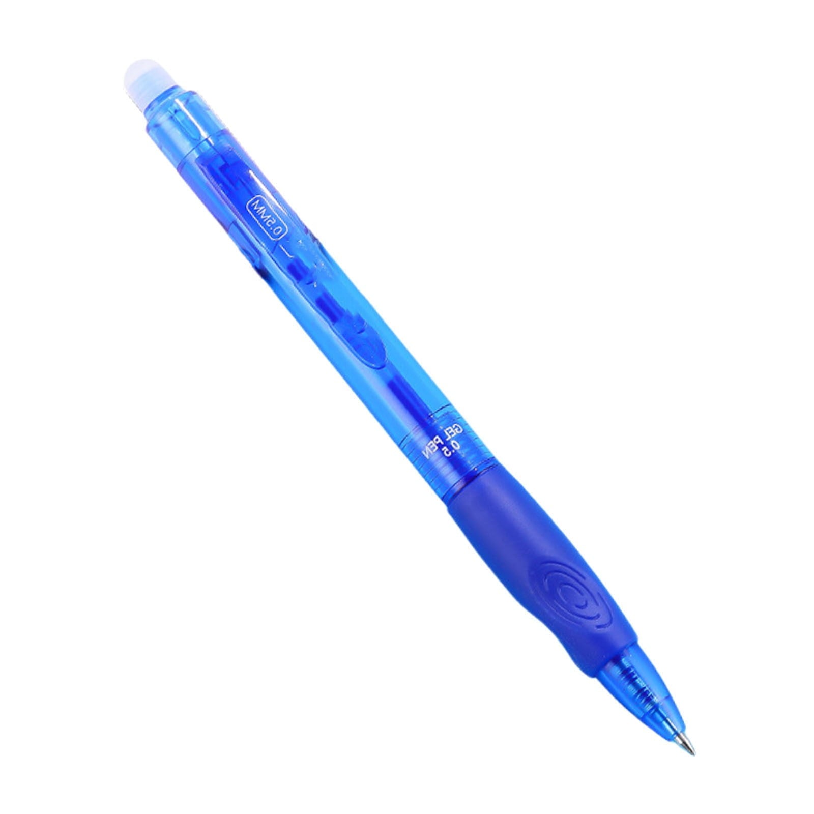 1-Pack Erasable Gel Pens | Retractable Click Design | 0.5mm Fine Point | Comfort Grip | for Writing, Drawing & Sch_ool/Office Use, Blue