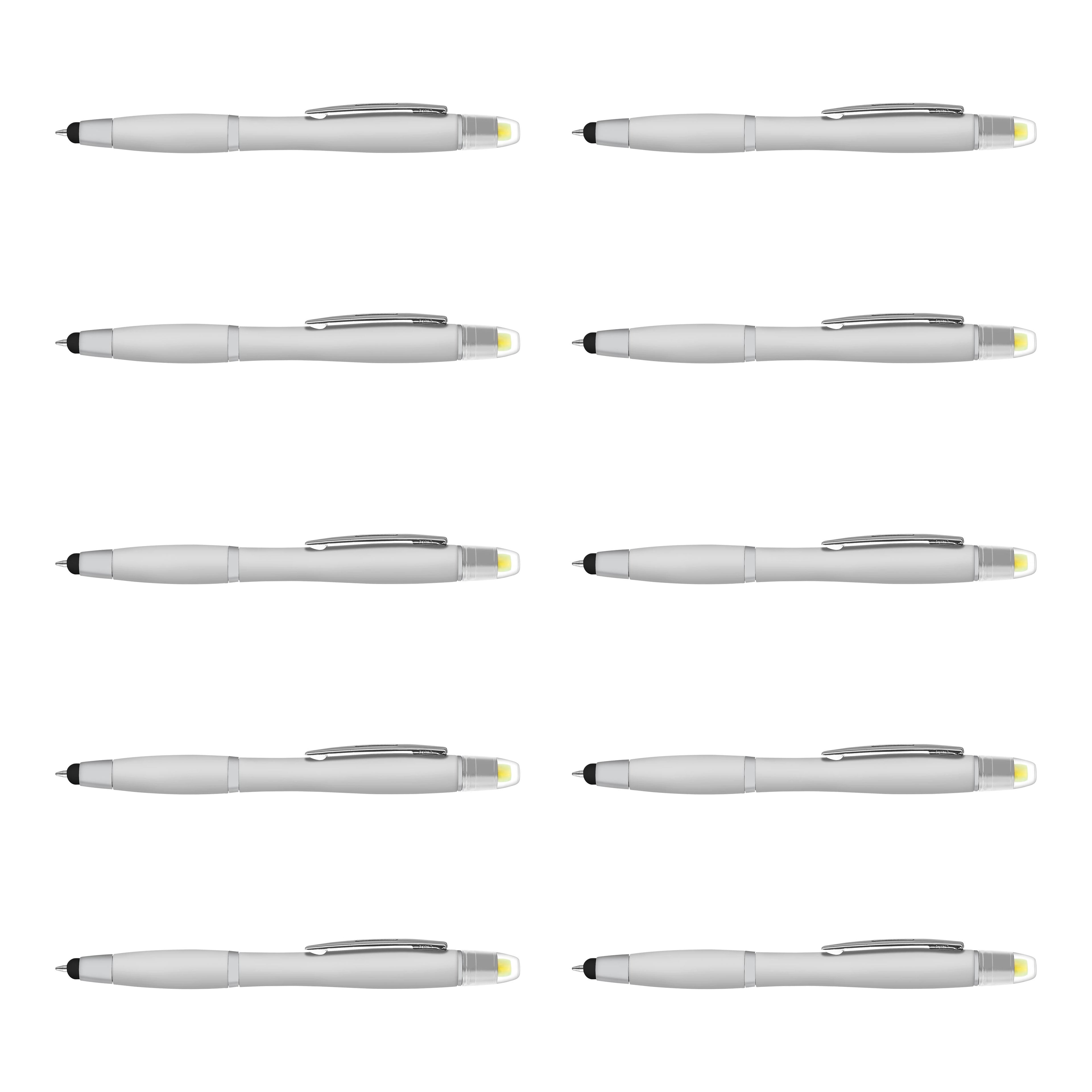 10 Maitland Gel Highlighter Stylus Pens Pack - Ballpoint, Black Ink - Blue