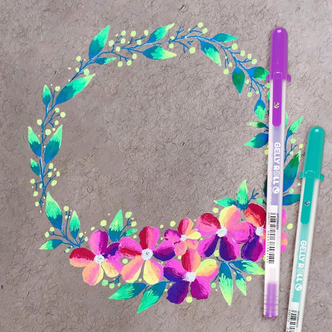 Sakura Gelly Roll Moonlight Pen Set, Bold-Point 1mm, Assorted Bold & Bright Colors, 10-Piece (38176)