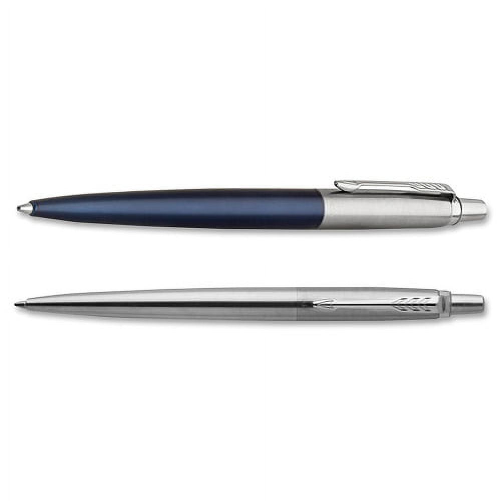 Parker Jotter Ballpoint Pen Medium Pen Point - Refillable - Blue - Royal Blue Stainless Steel Barrel - 1 Each