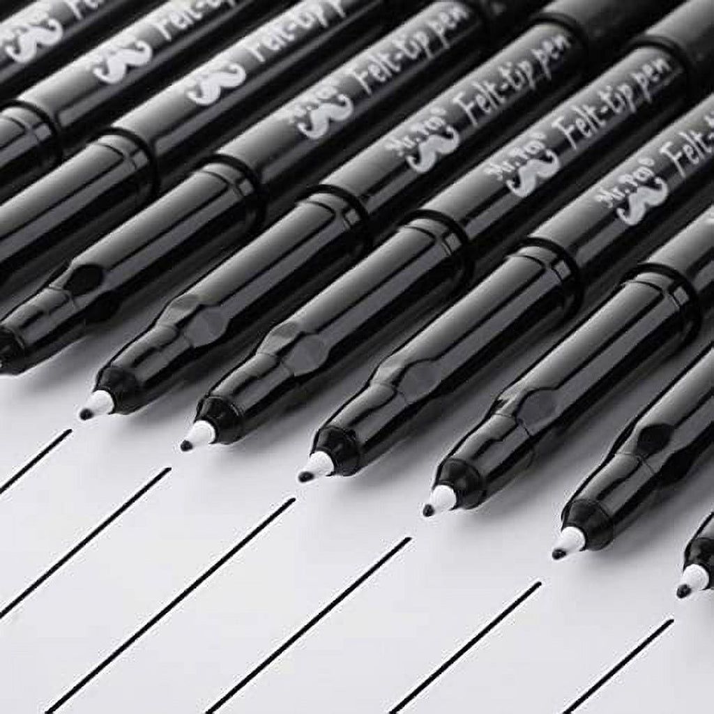 Mr. Pen- Pens, Felt Tip Pens, Black Pens For Bibles, 12 Pack
