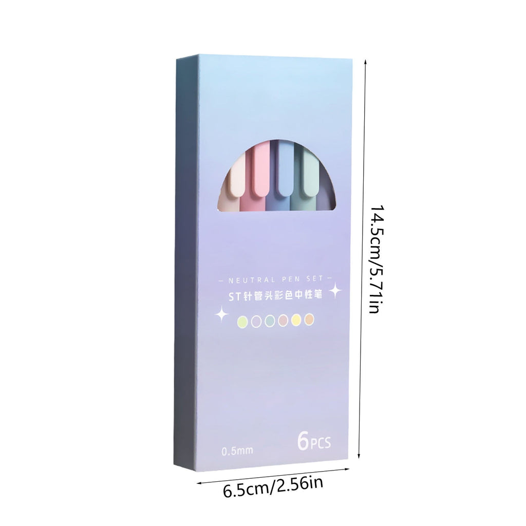 Xuniizn Gel Pens, No Bleed & Smear Quickly Dry Touchscreen Ink Pens Fine Point Writing Fluently (0.5mm) Press Pen for Home, Office Supplies, Pens - 6 Count